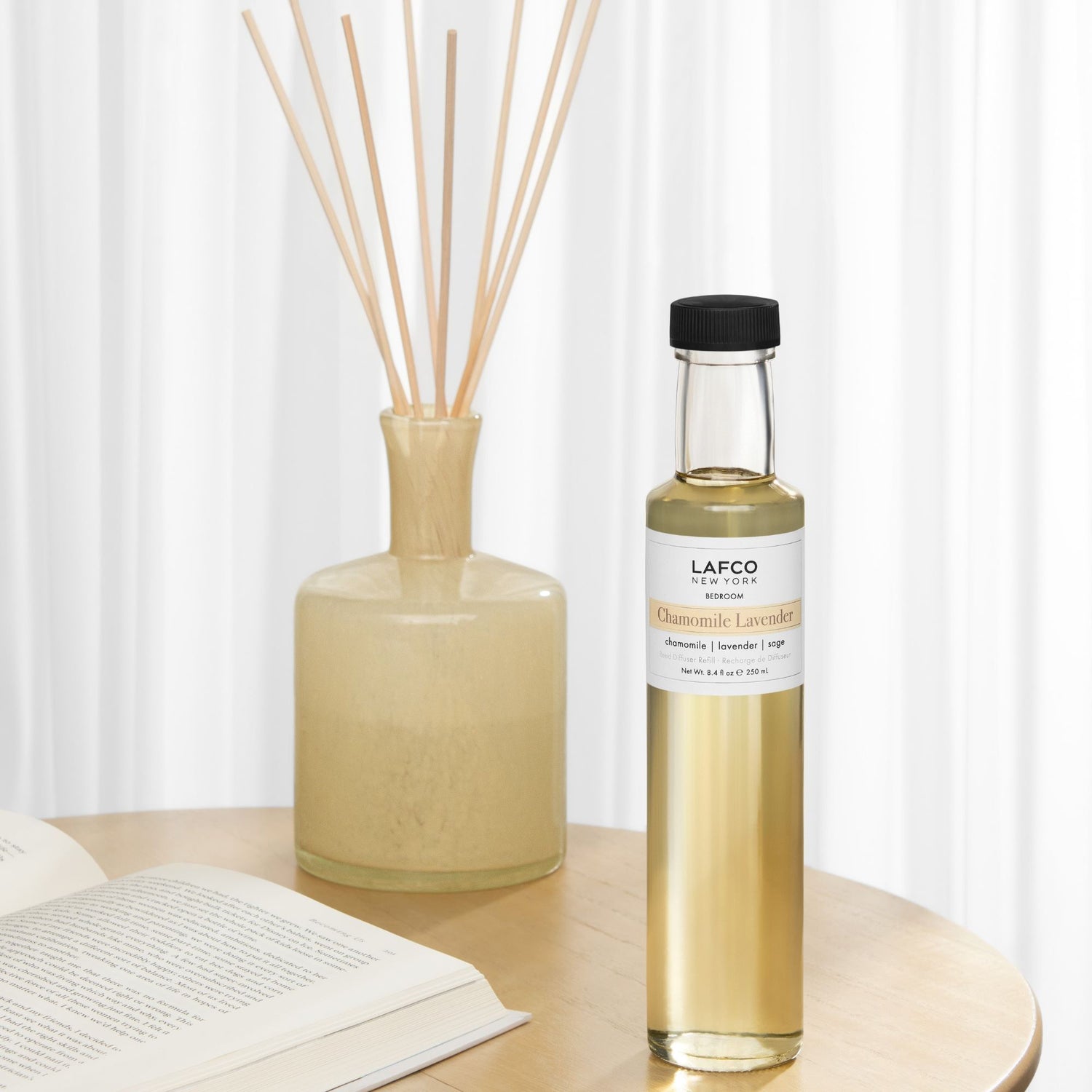 Lifestyle image of Lafco Chamomile Lavender Reed Diffuser Refill