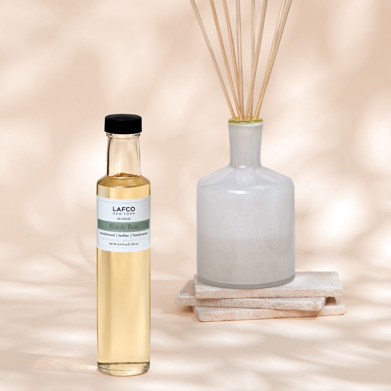 Lifestyle image of Lafco Feu de Bois Reed Diffuser Refill
