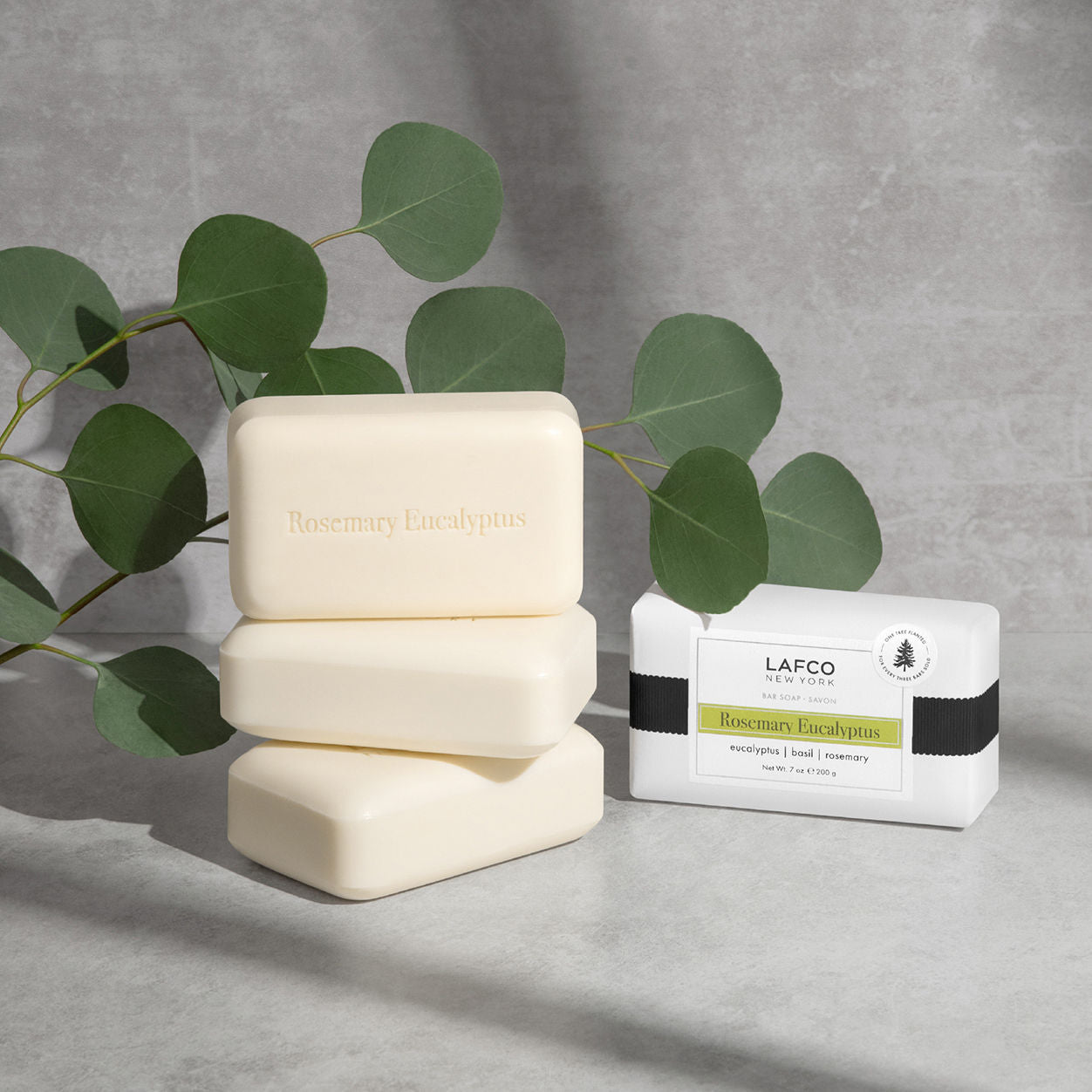 Lifestyle image of Lafco Rosemary Eucalyptus Bar Soap