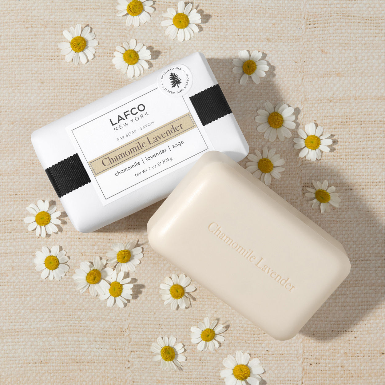 Lifestyle image of Lafco Chamomile Lavender Bar Soap