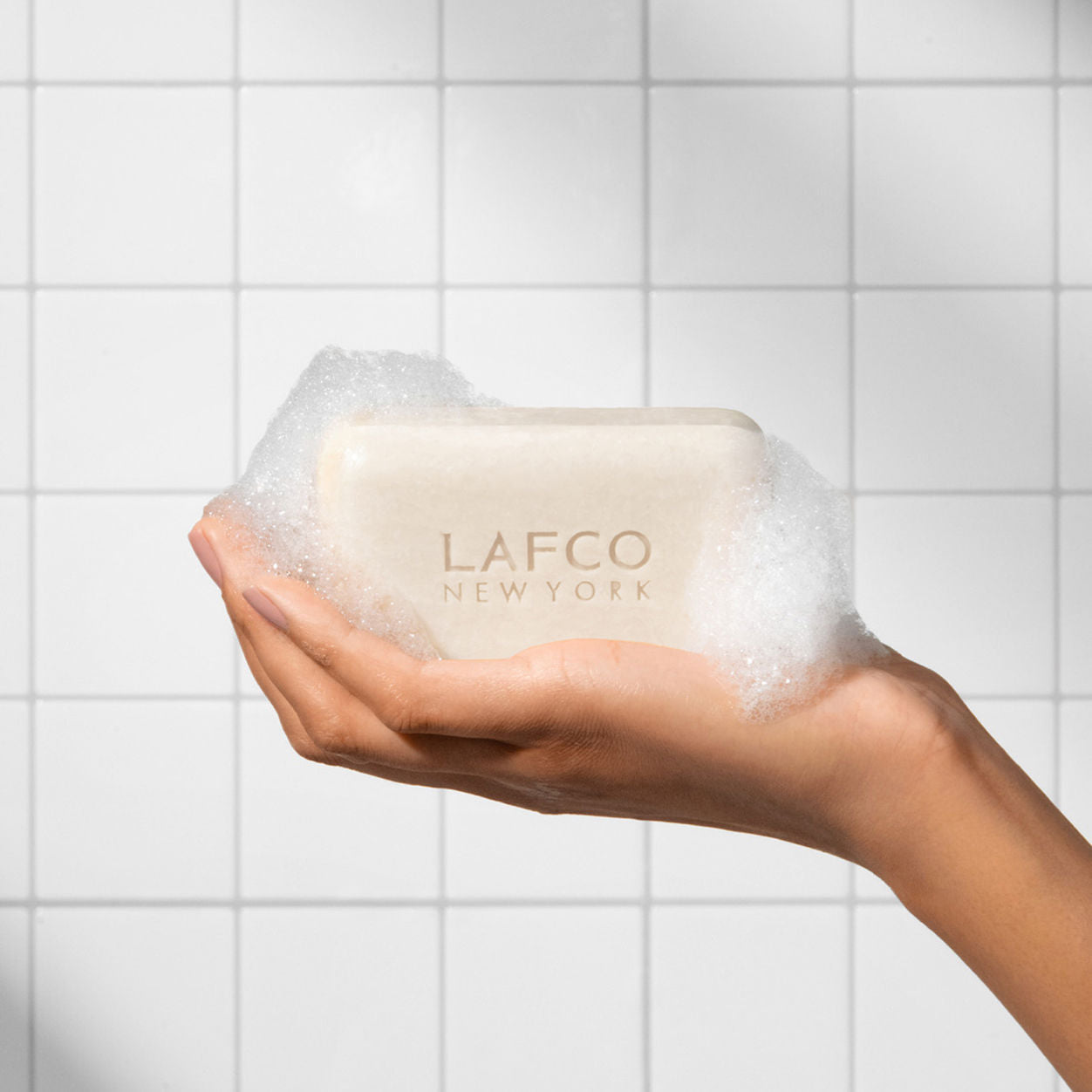 Lifestyle image of Lafco Fresh Cut Gardenia Bar Soap