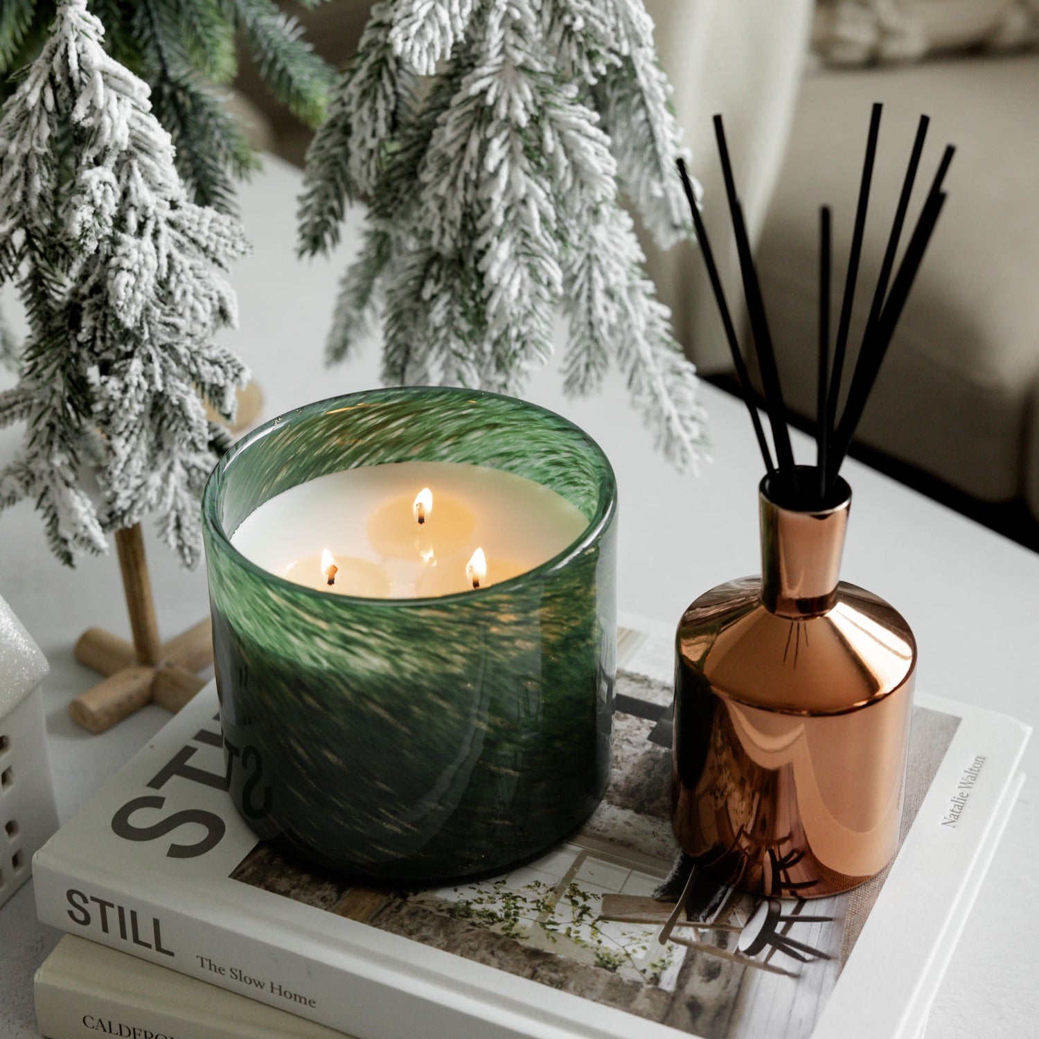 Lifestyle image of Lafco Woodland Spruce Classic Diffuser (Limited Edition)