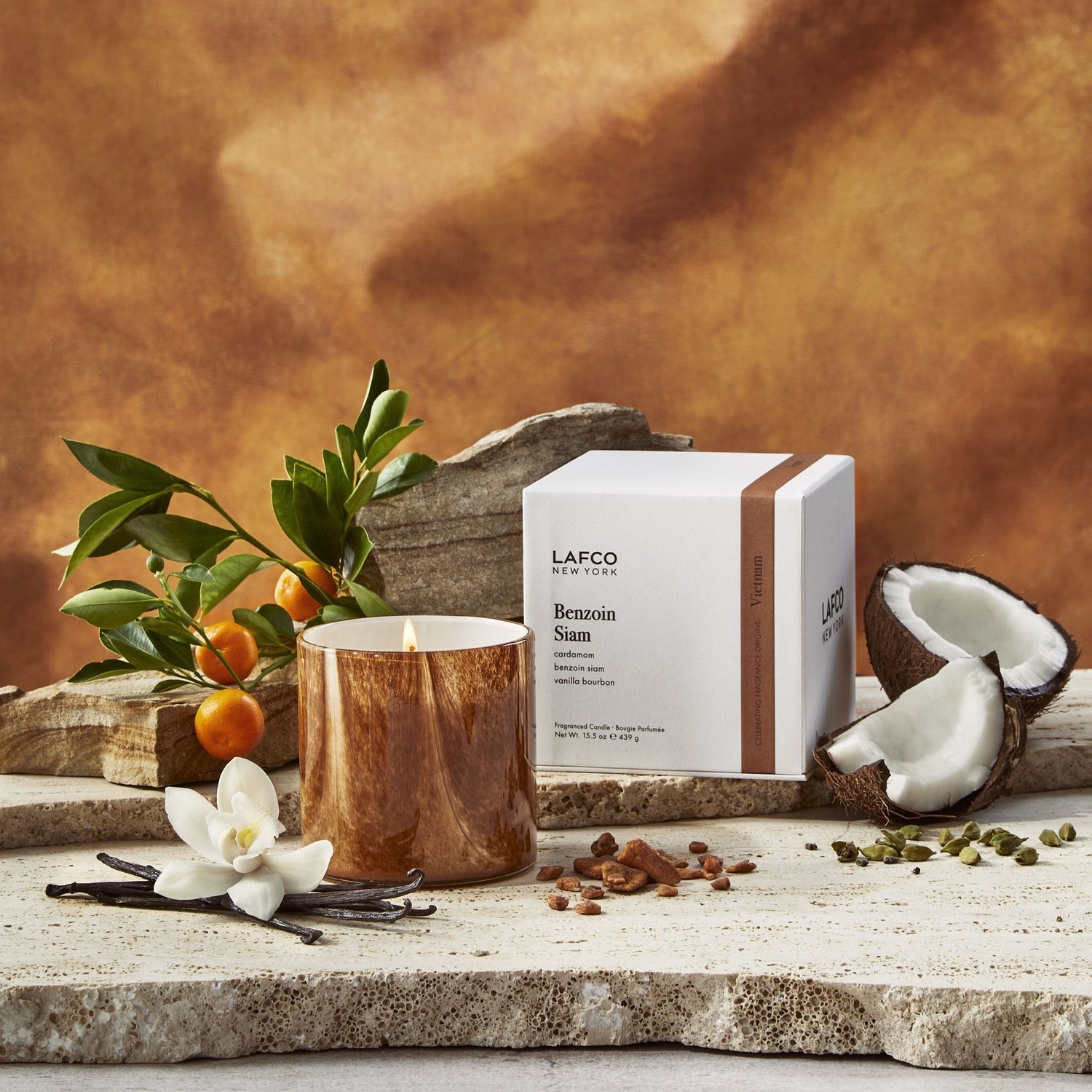 Lifestyle image of Lafco Benzoin Siam Signature Candle