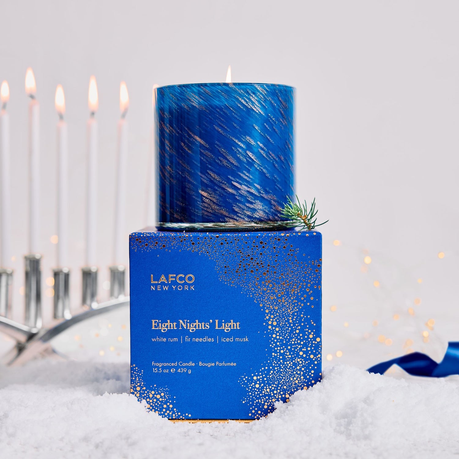 Lifestyle image of Lafco Eight Nights' Light Signature Candle (Limited Edition)