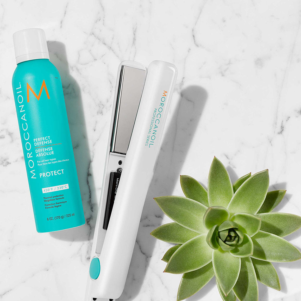 Lifestyle image of Moroccanoil Perfect Defense Heat Protectant
