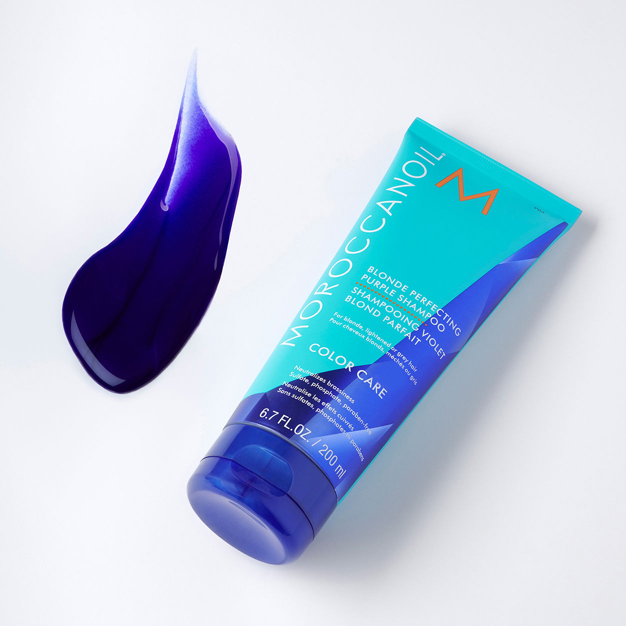 Lifestyle image of Moroccanoil Blonde Perfecting Purple Shampoo