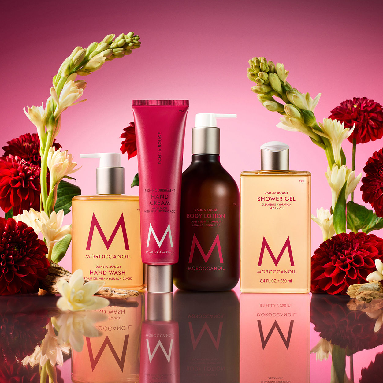 Lifestyle image of Moroccanoil Dahlia Rouge Body Lotion