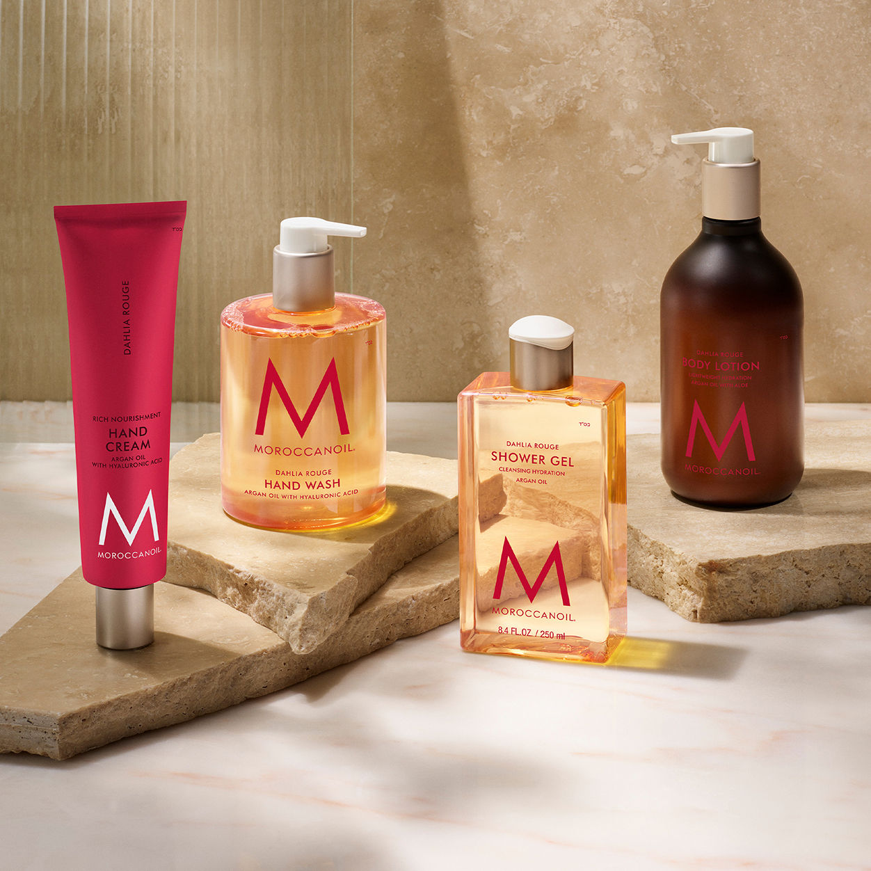 Lifestyle image of Moroccanoil Dahlia Rouge Hand Cream