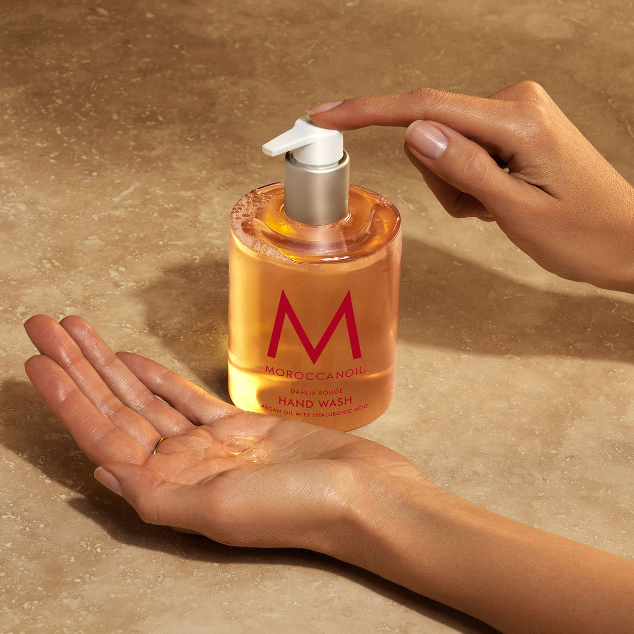 Lifestyle image of Moroccanoil Dahlia Rouge Hand Wash