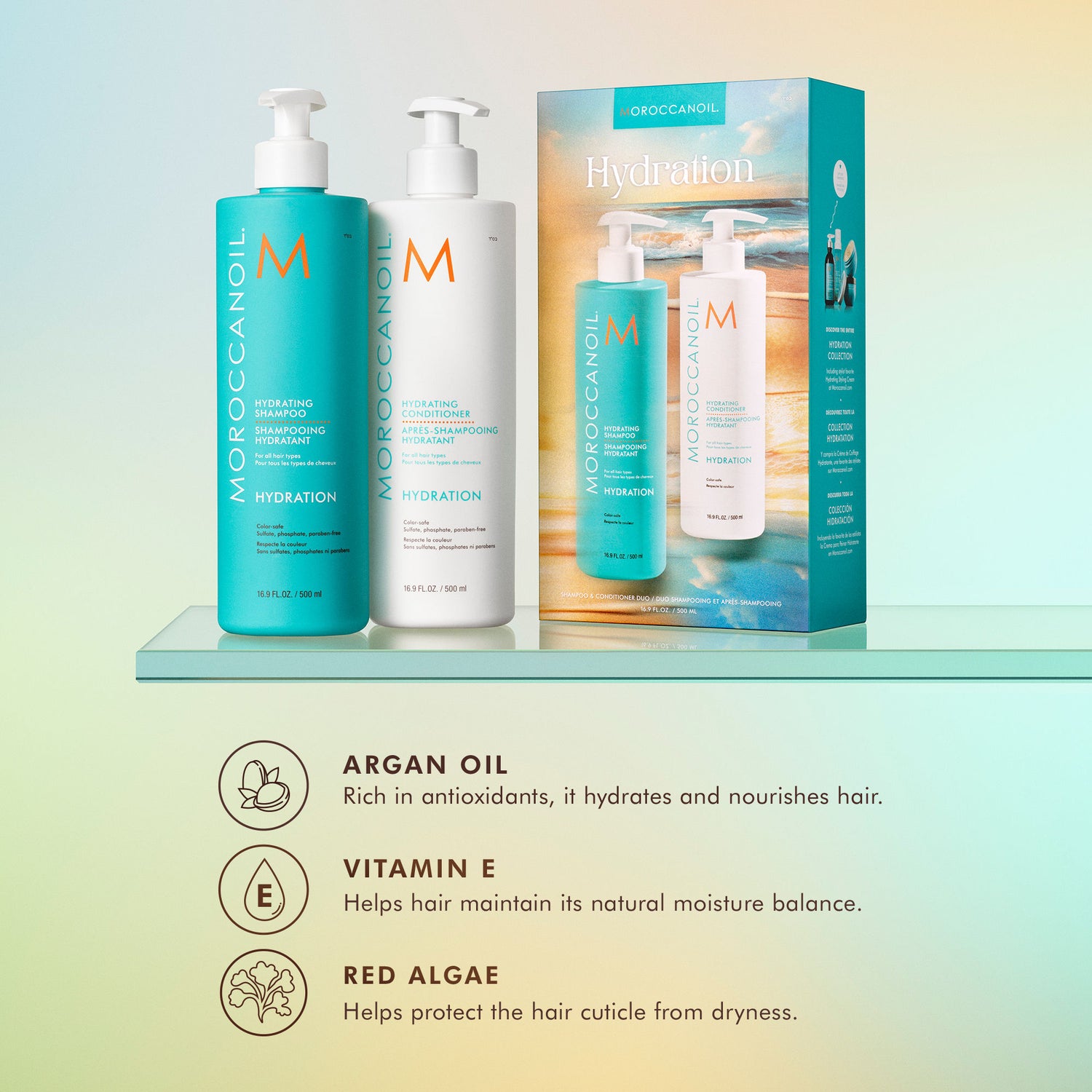 Information related to Moroccanoil Hydrating Shampoo & Conditioner Half-Liter Duo (Limited Edition)