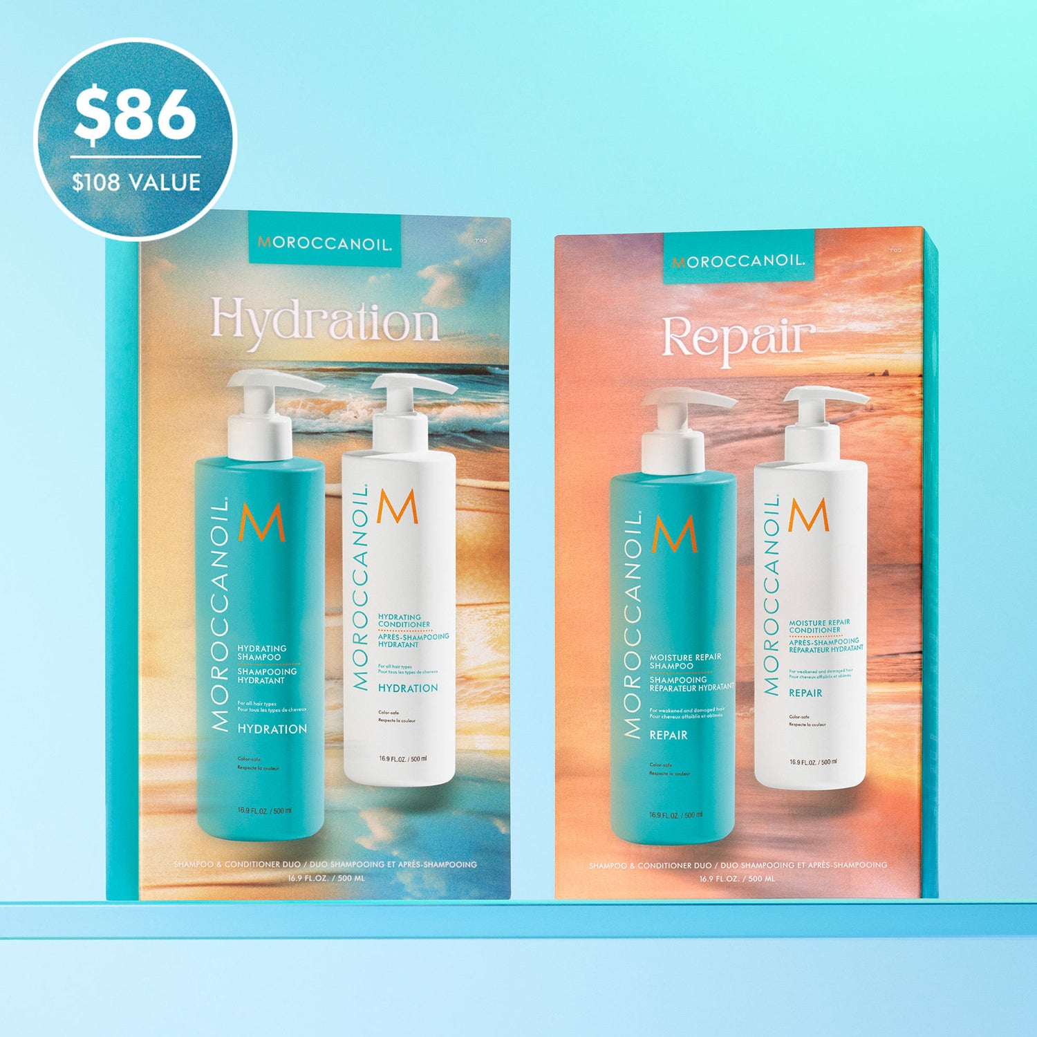 Information related to Moroccanoil Hydrating Shampoo & Conditioner Half-Liter Duo (Limited Edition)