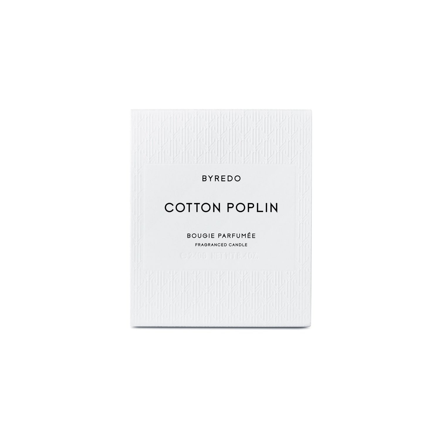 Image of the Byredo Cotton Poplin Candle box