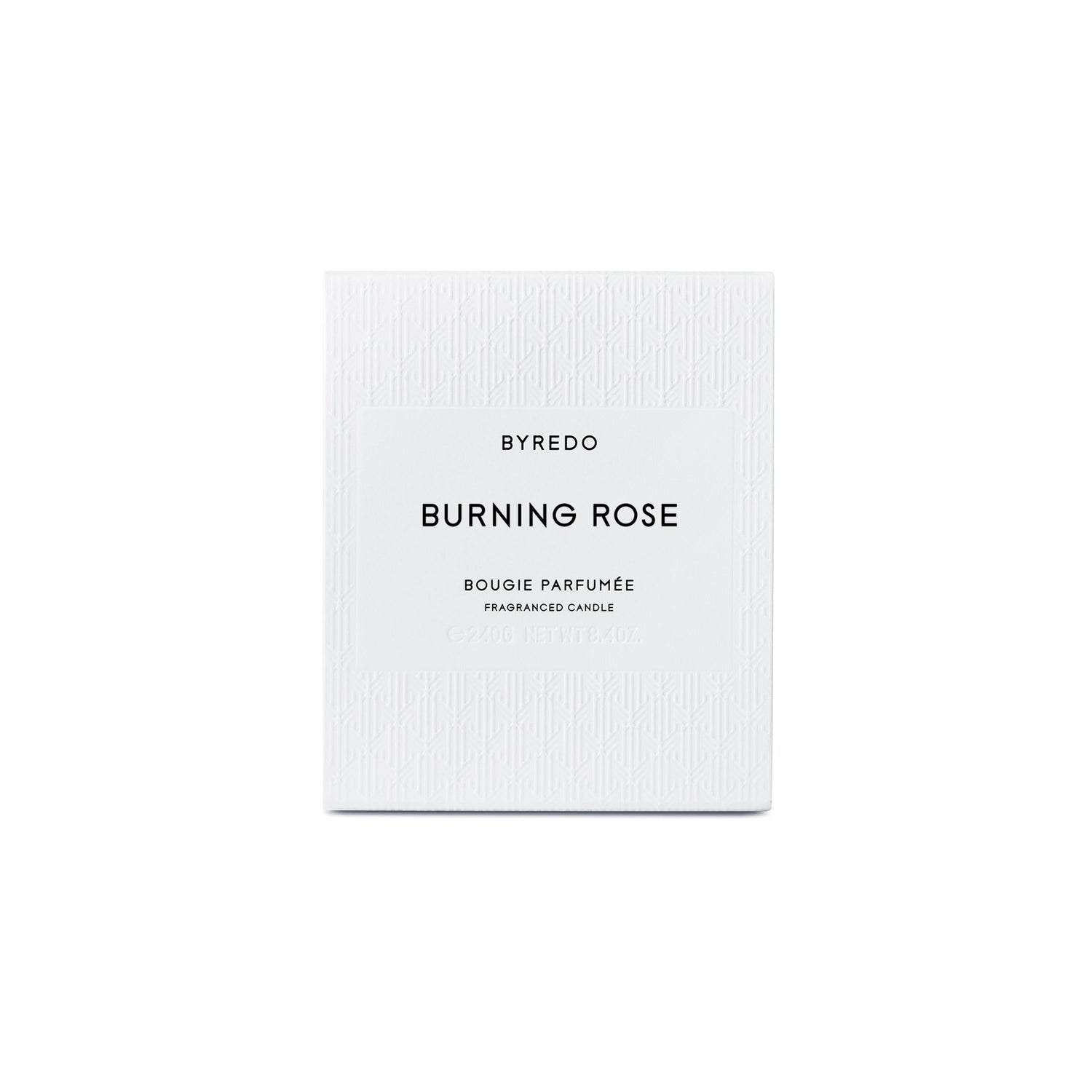 Image of the Byredo Burning Rose Candle box