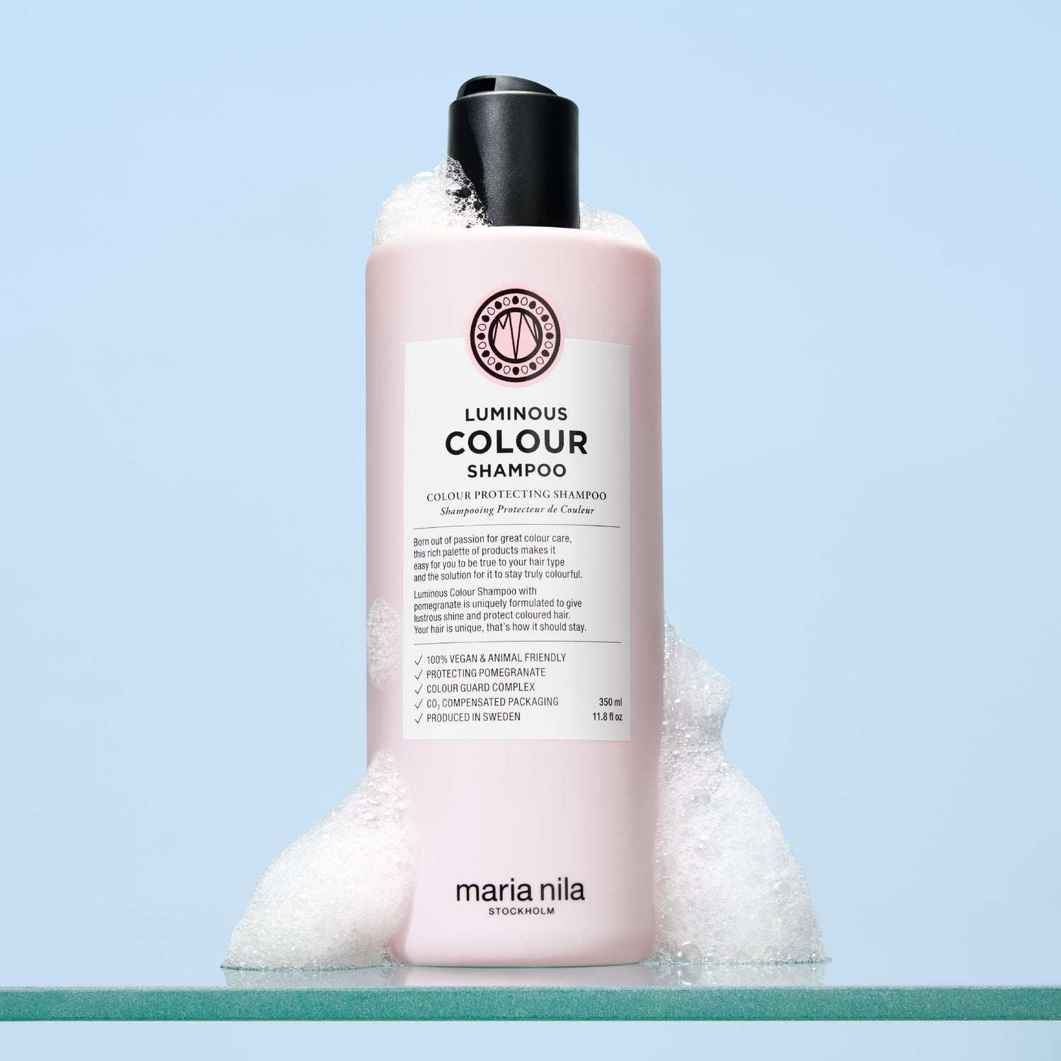 Image of an open Maria Nila Luminous Colour Shampoo