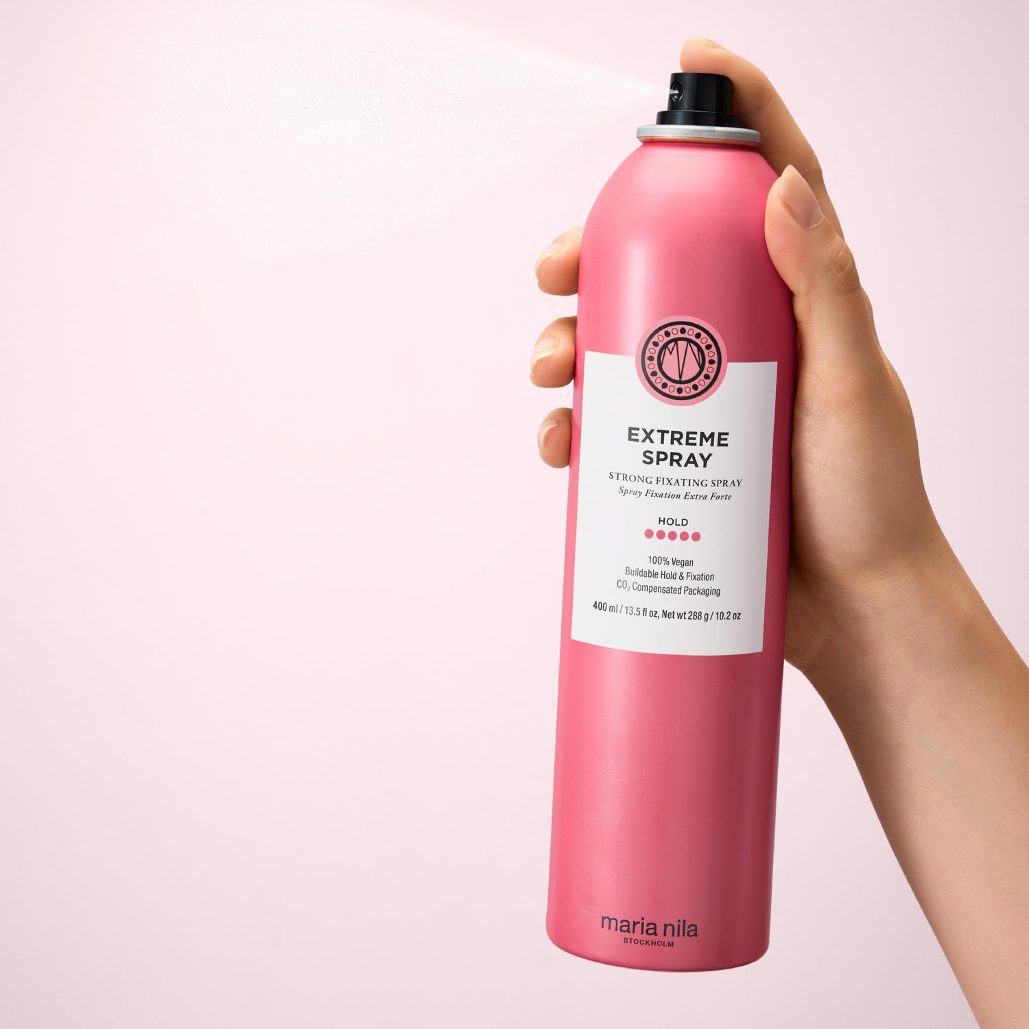 Image of an open Maria Nila Extreme Spray