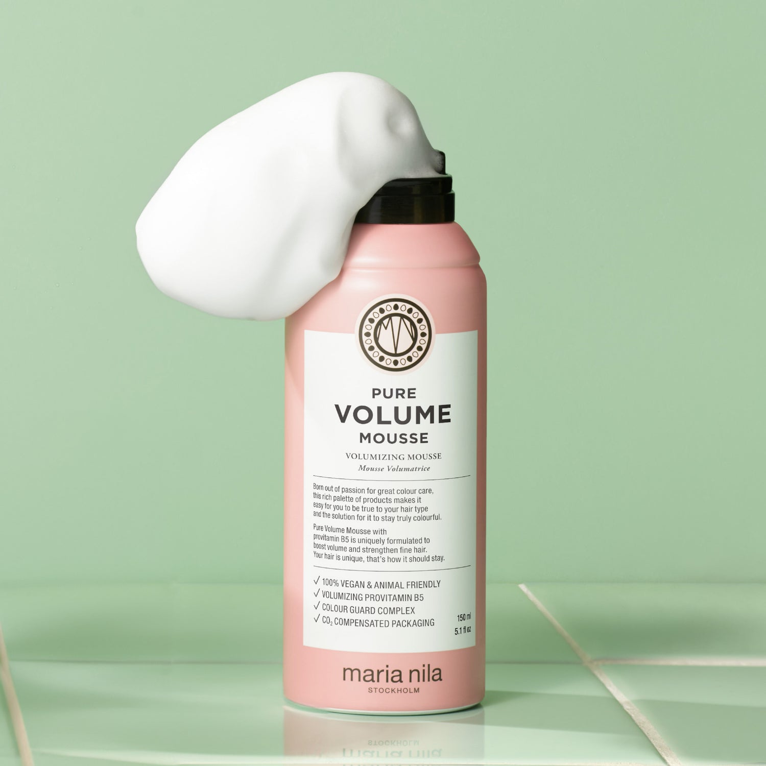 Image of an open Maria Nila Pure Volume Mousse