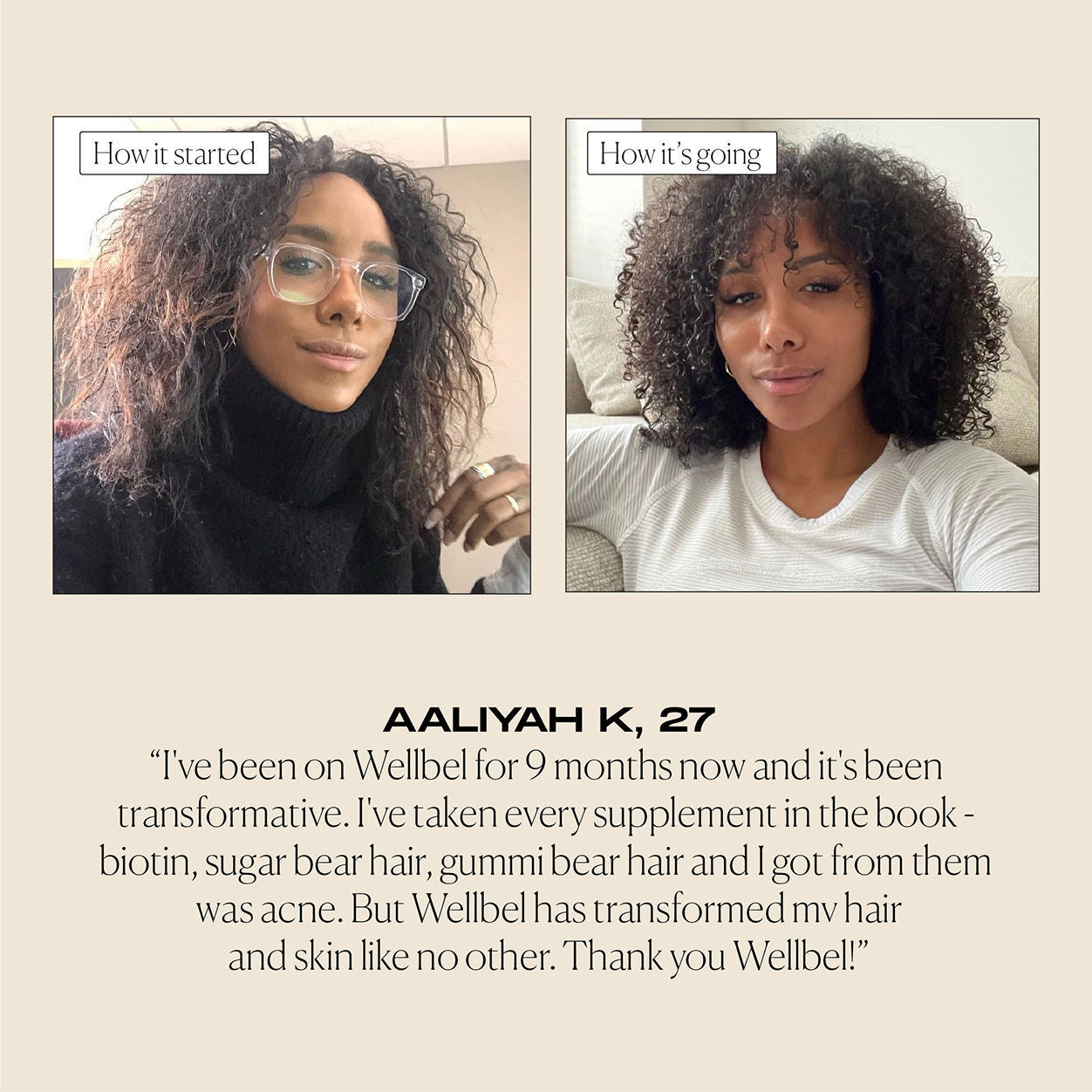 Before and after results of using Wellbel Women