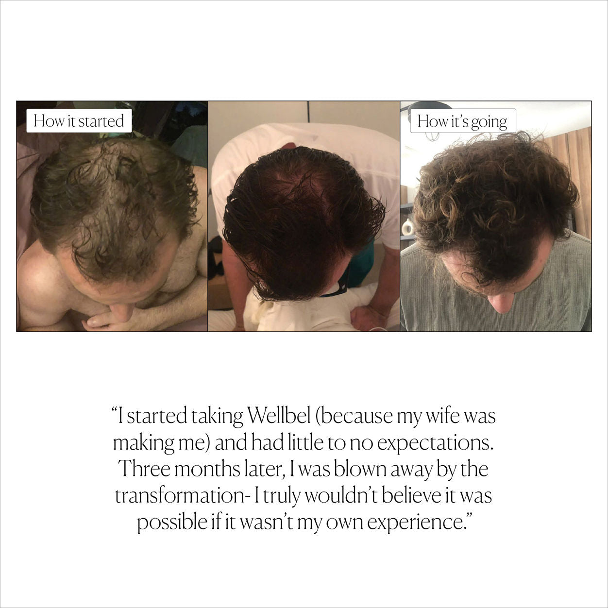 Before and after results of using Wellbel Men