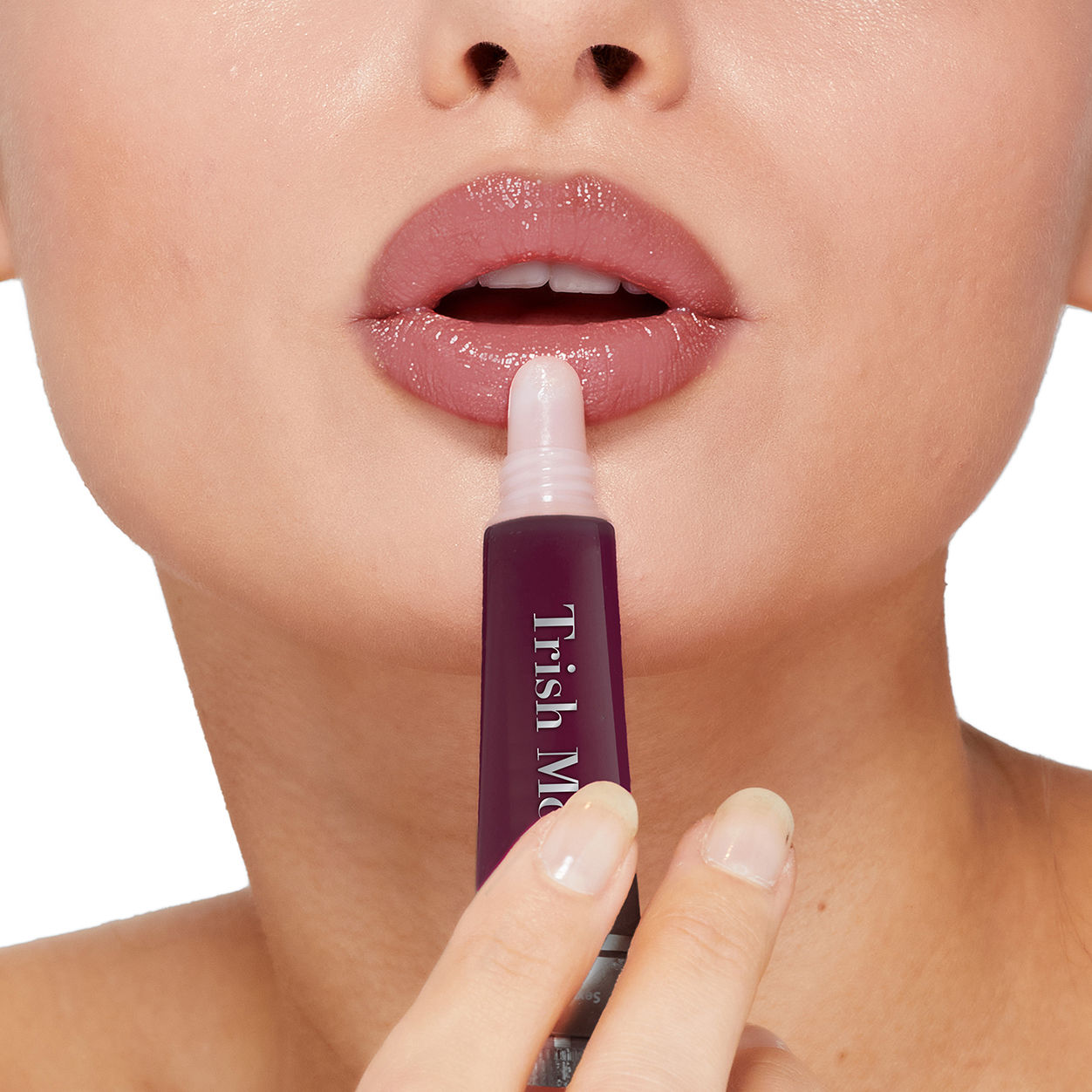 Model image of Trish McEvoy BB Lip Gloss Mulberry