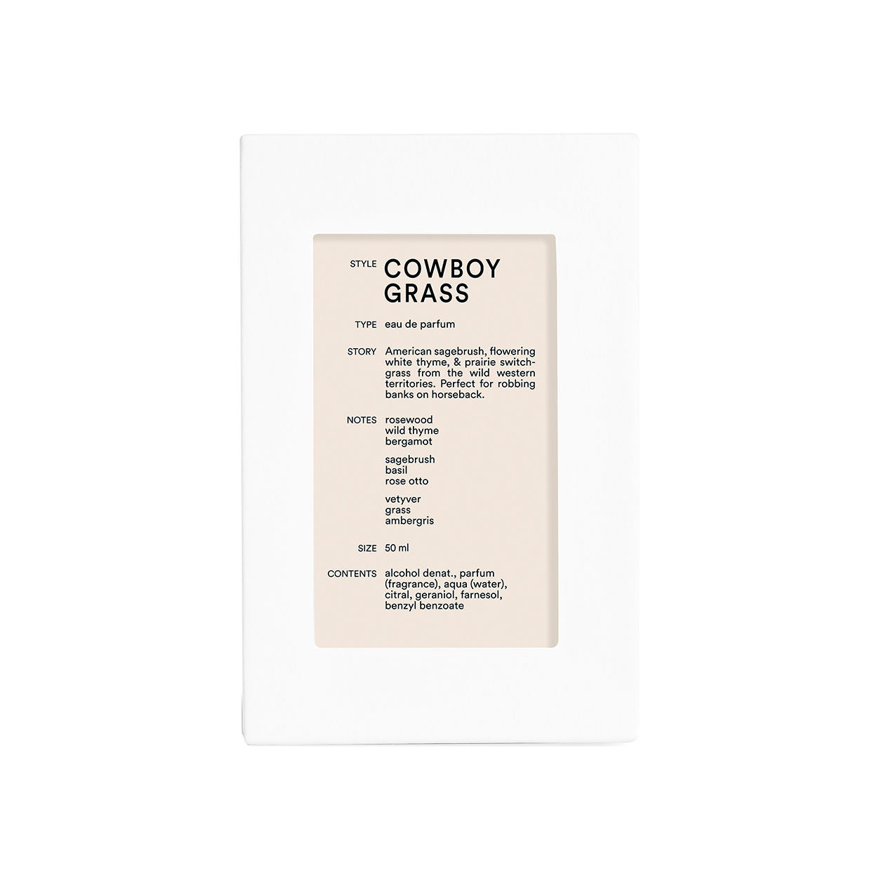 Image of the D.S. & Durga Cowboy Grass Eau de Parfum box