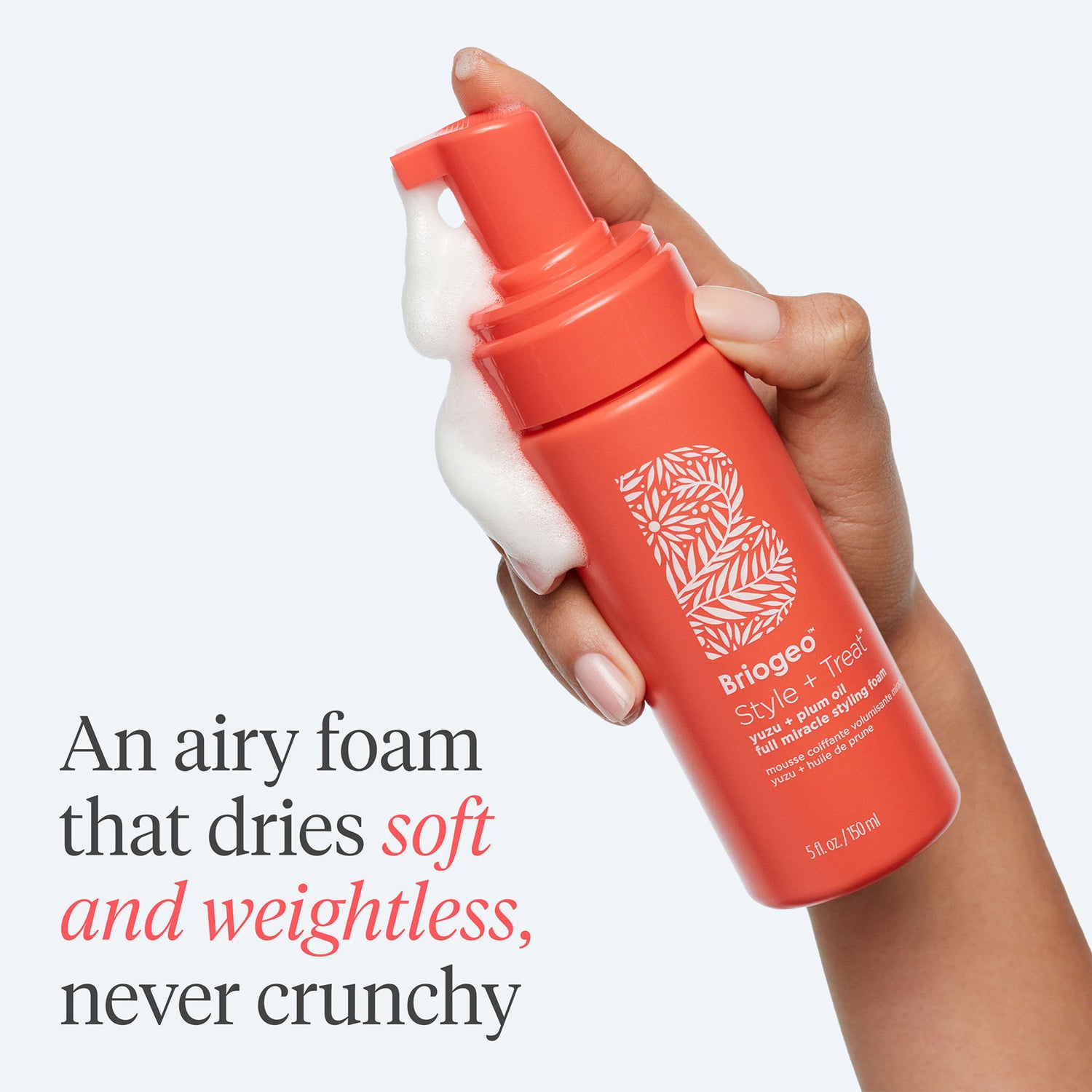 Briogeo Yuzu + Plum Oil Full Miracle Styling Foam infographics image 6 .