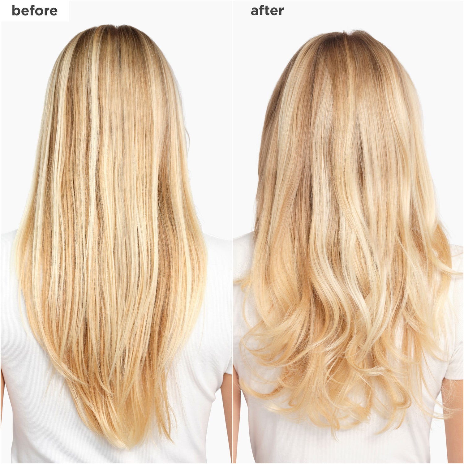 Briogeo Yuzu + Plum Oil Full Miracle Styling Foam before and after image 2 .