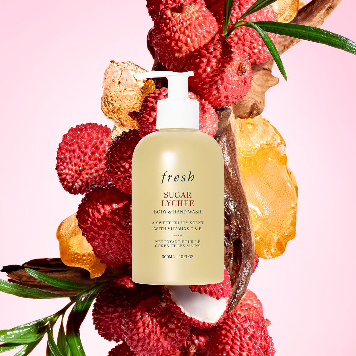 Lifestyle image of Fresh Sugar Lychee Body and Hand Wash