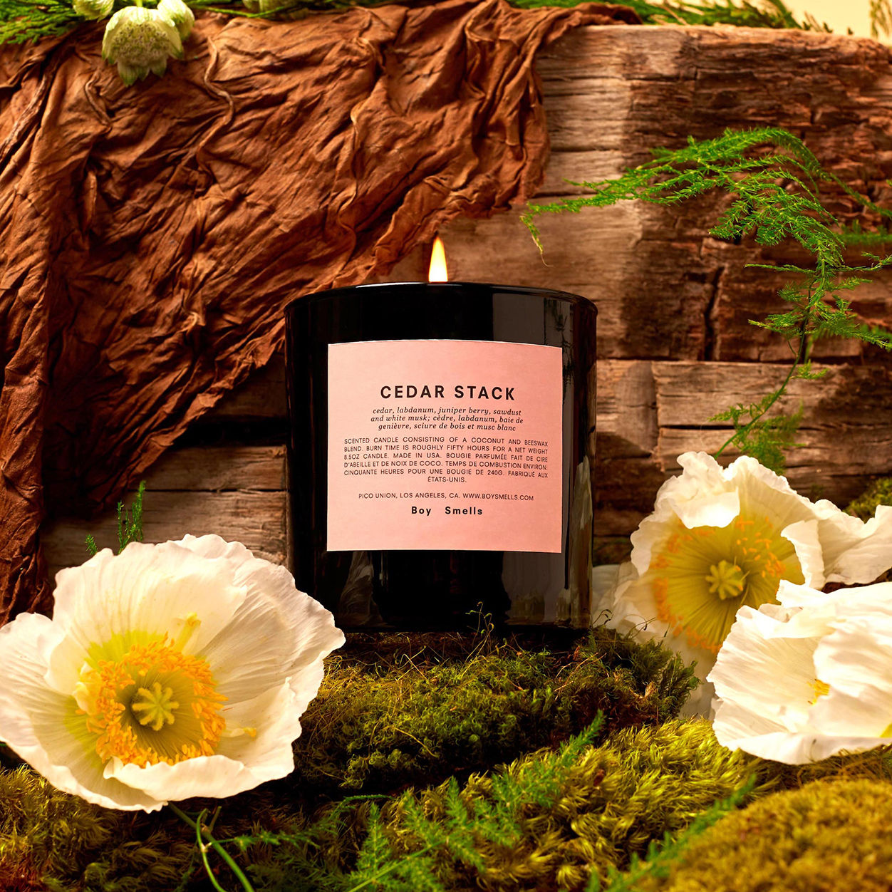 Lifestyle image of Boy Smells Cedar Stack Candle