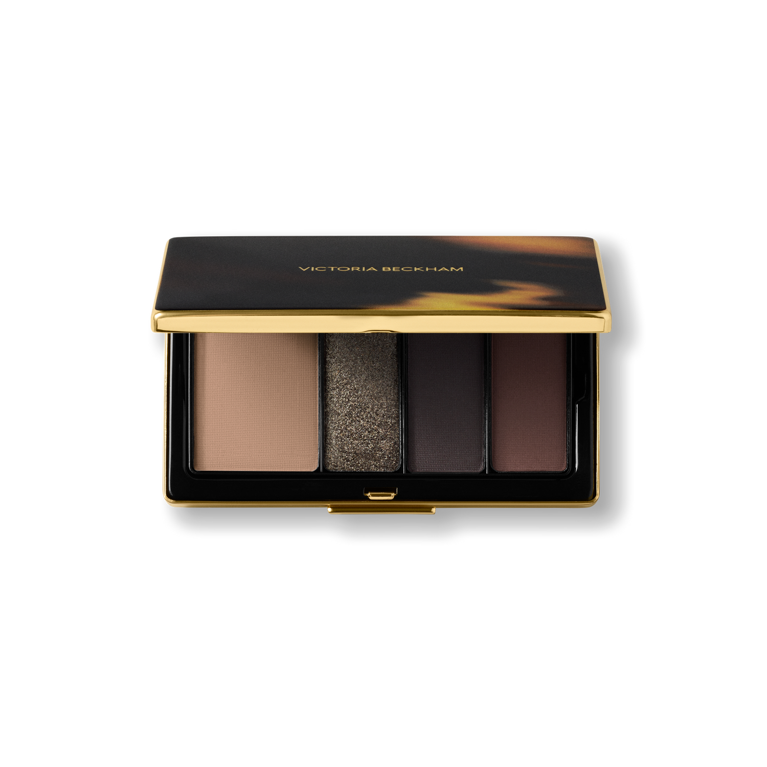 Image of an open Victoria Beckham Beauty Eye Wardrobe Compact