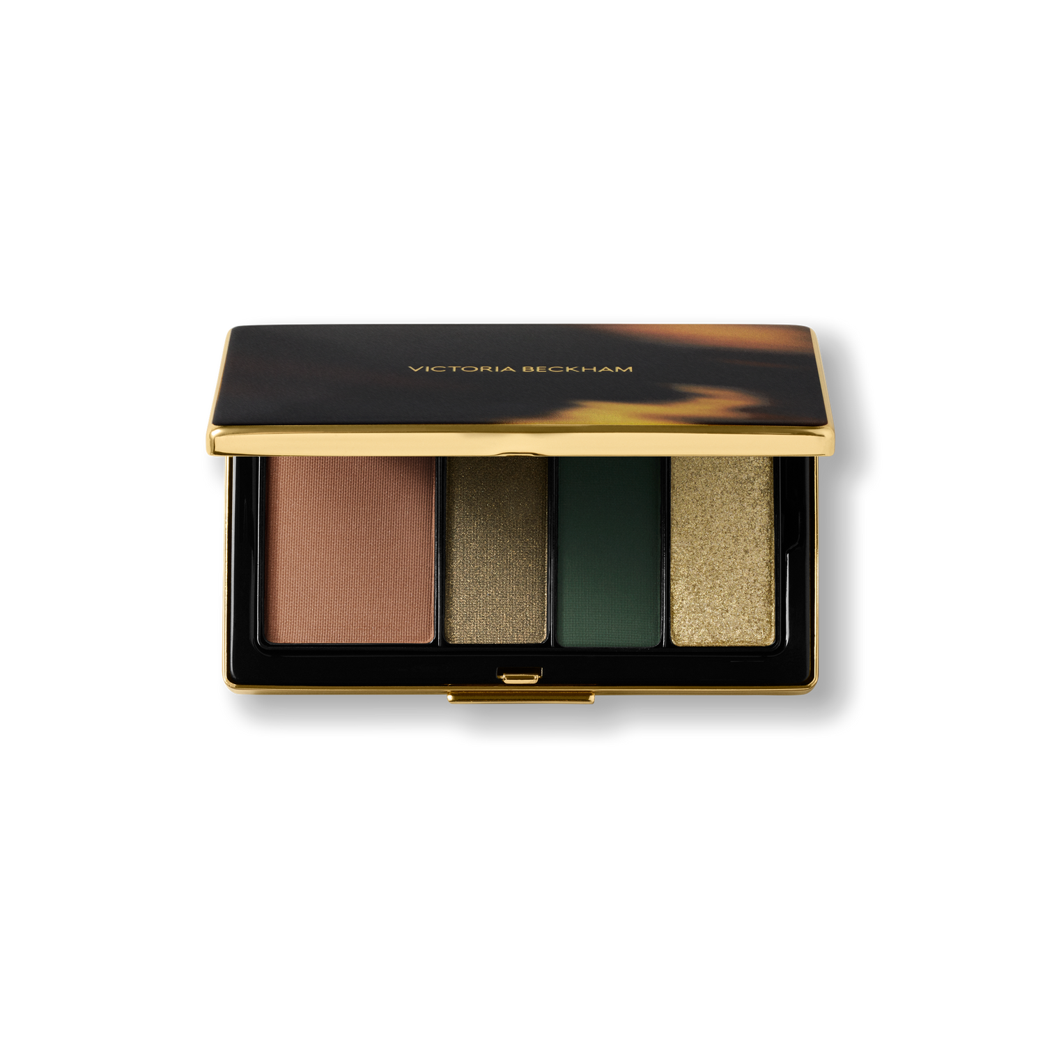 Image of an open Victoria Beckham Beauty Eye Wardrobe Compact