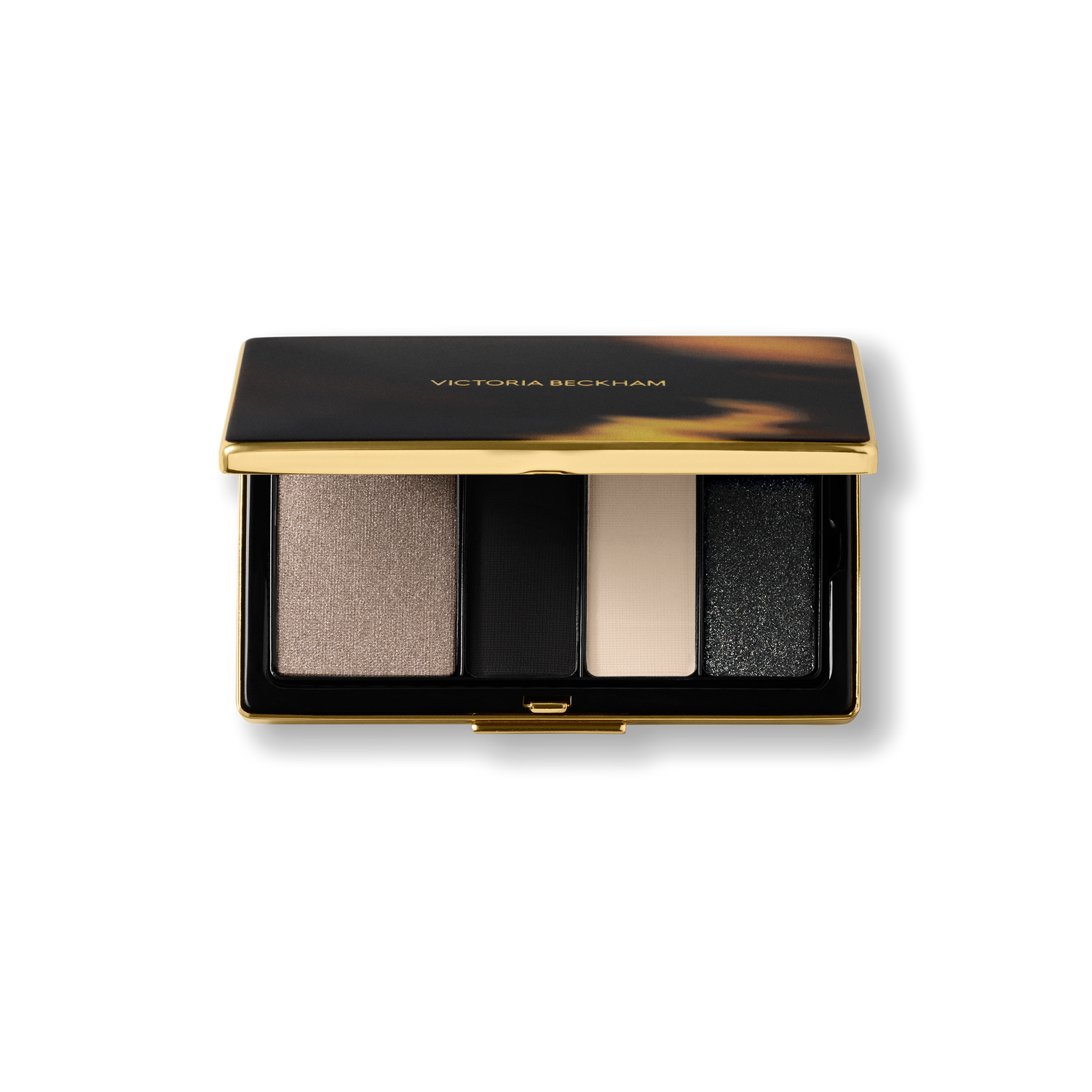 Image of an open Victoria Beckham Beauty Eye Wardrobe Compact