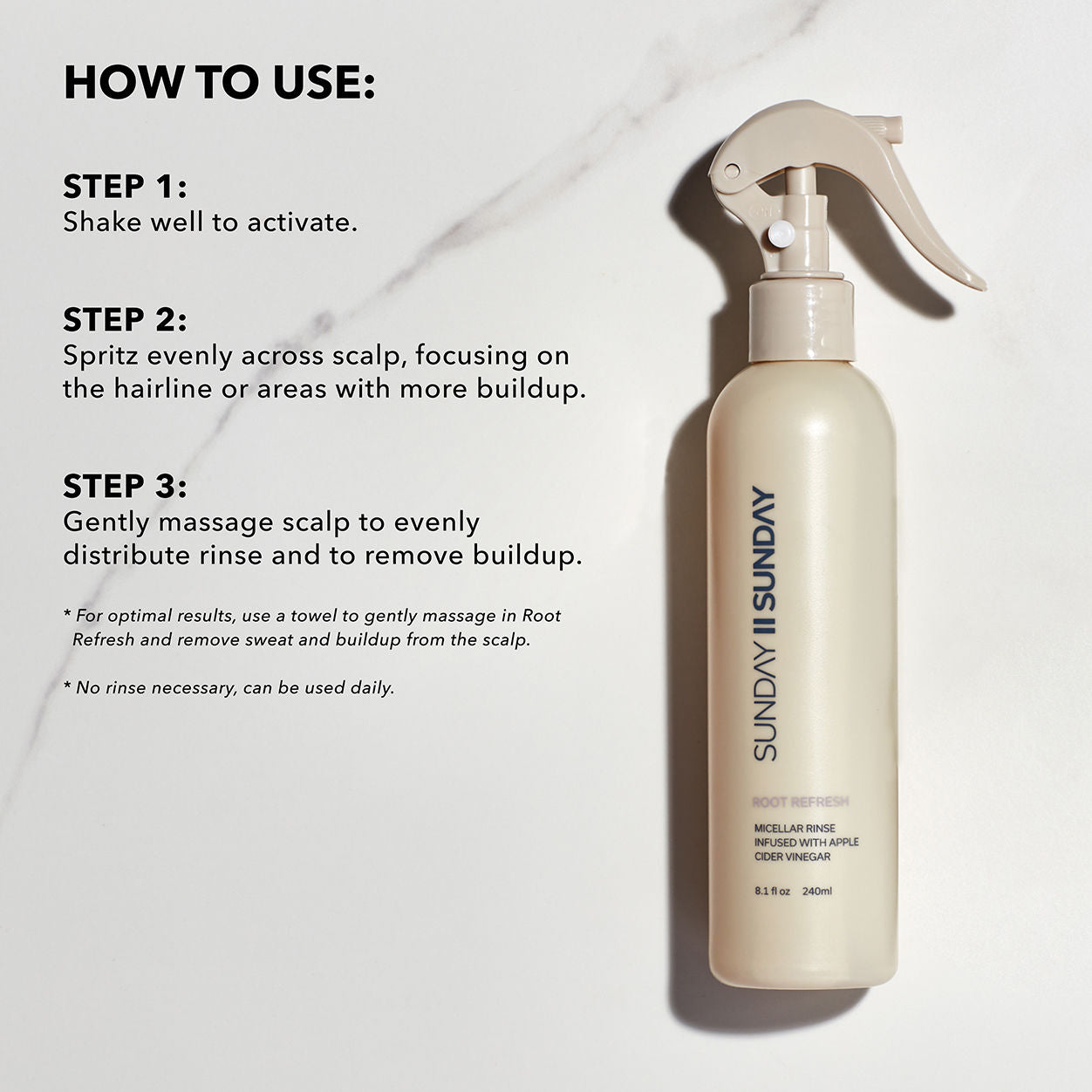 Information related to Sunday II Sunday Root Refresh Micellar Rinse