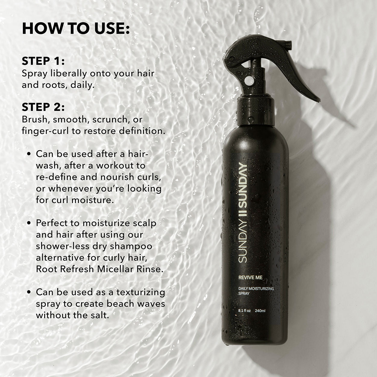 Information related to Sunday II Sunday Revive Me Daily Moisturizing Spray