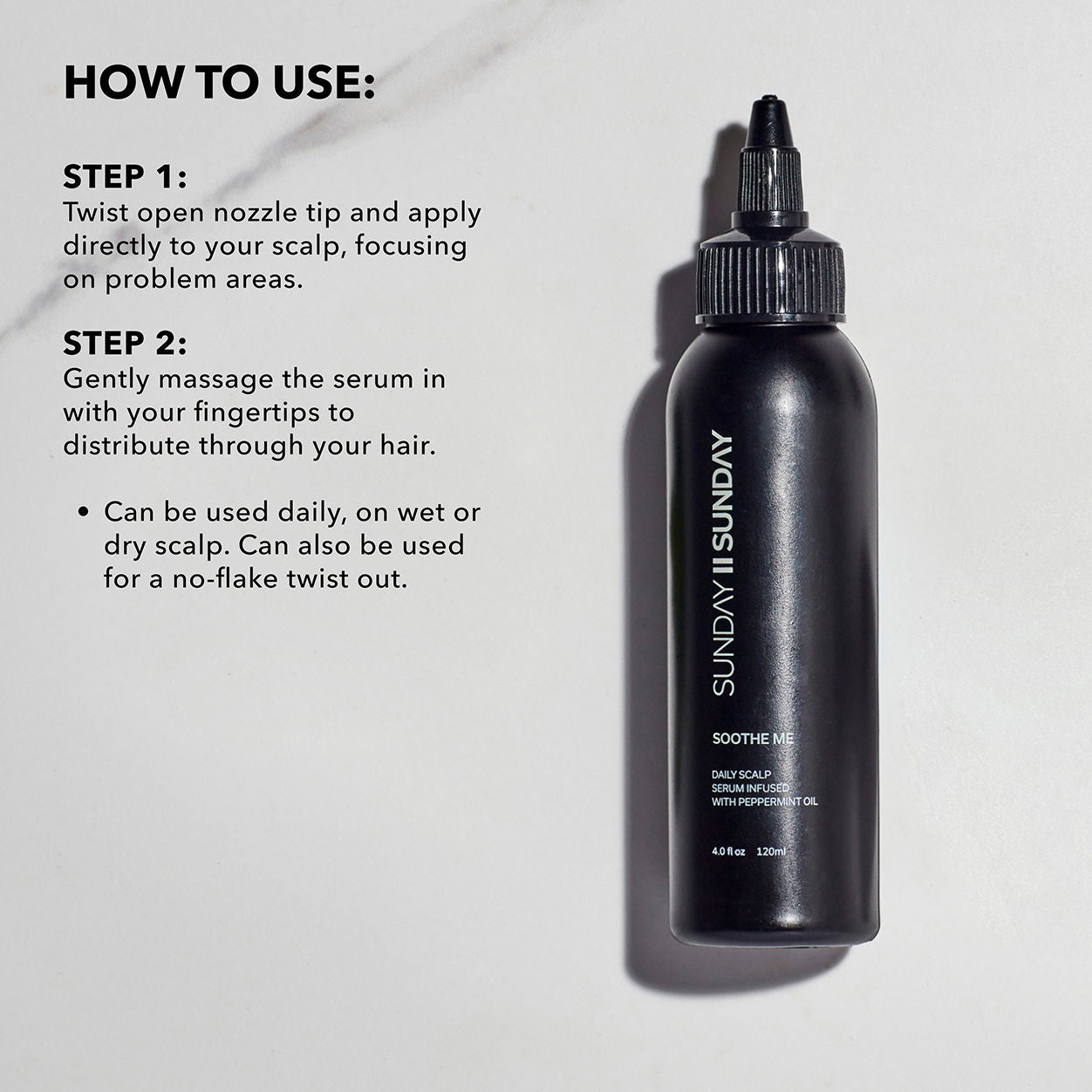 Information related to Sunday II Sunday Soothe Me Dry Scalp Relief Serum