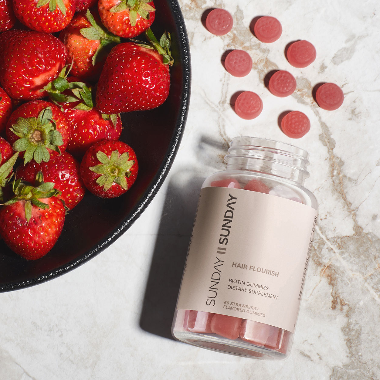 Lifestyle image of Sunday II Sunday Hair Flourish Gummies