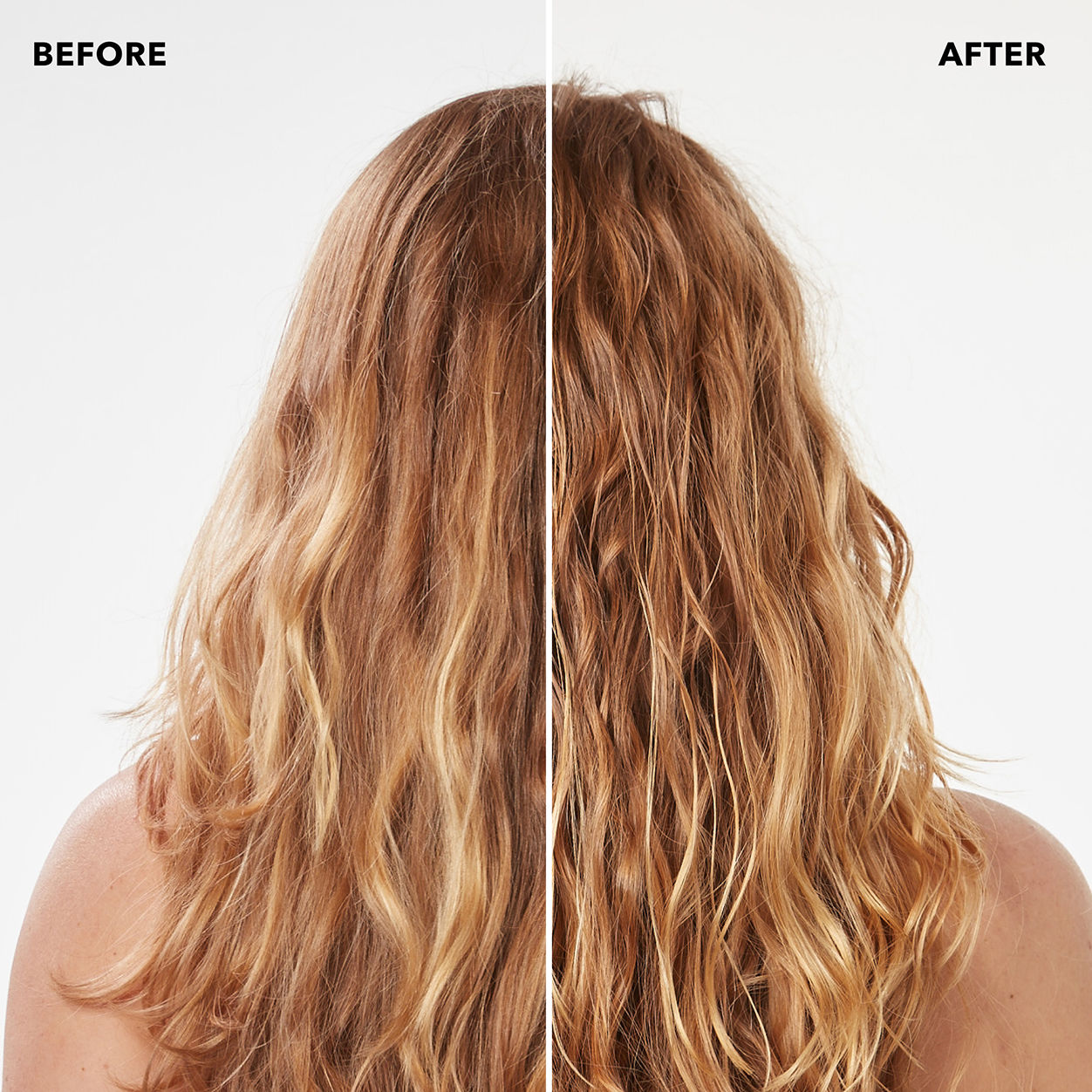 Before and after results of using Sunday II Sunday Signature Scalp Replenishing Conditioner