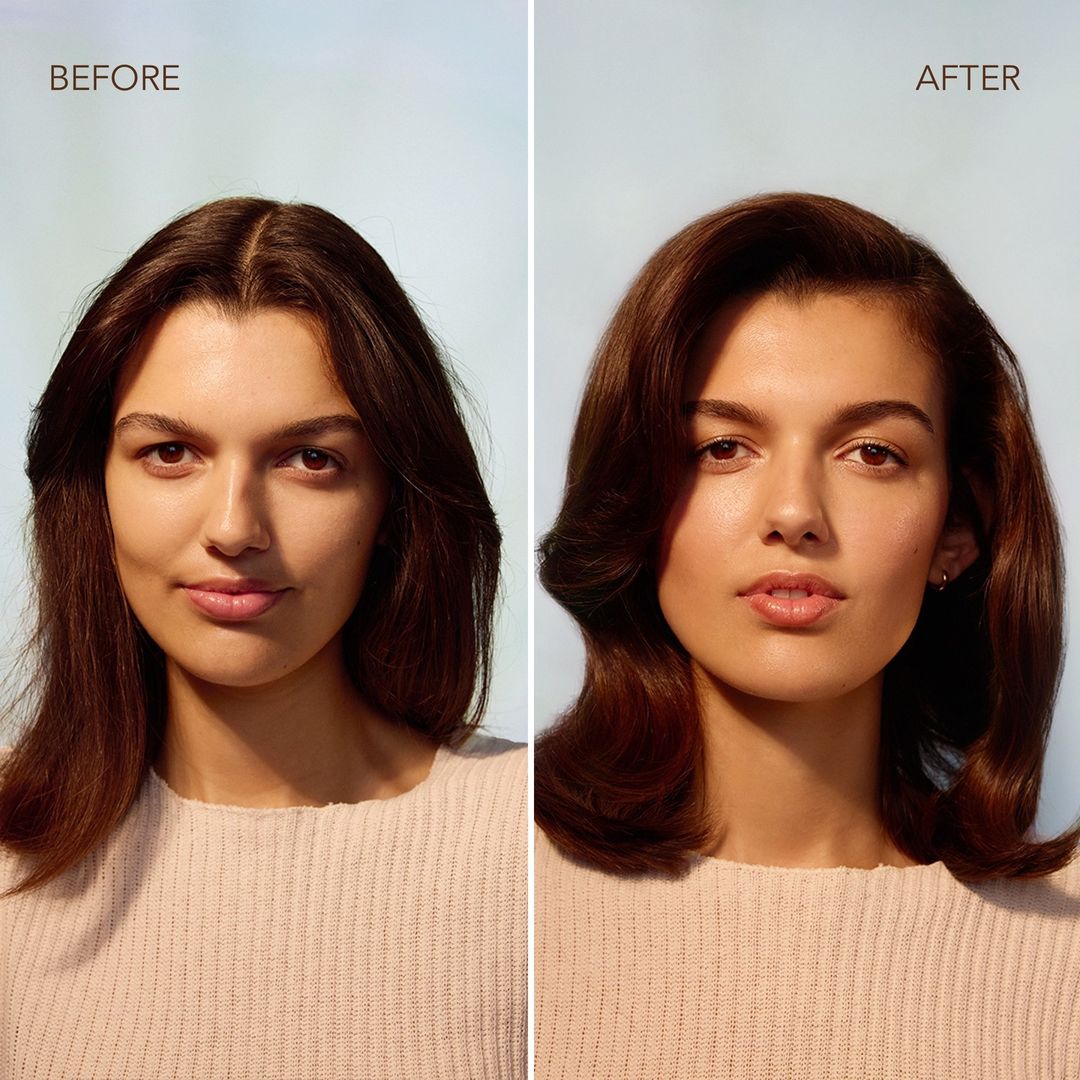 Before and after results of using Rahua Aloe Vera Hair Mousse