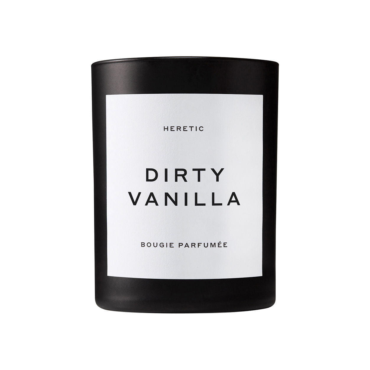 Image of an open Heretic Dirty Vanilla Candle