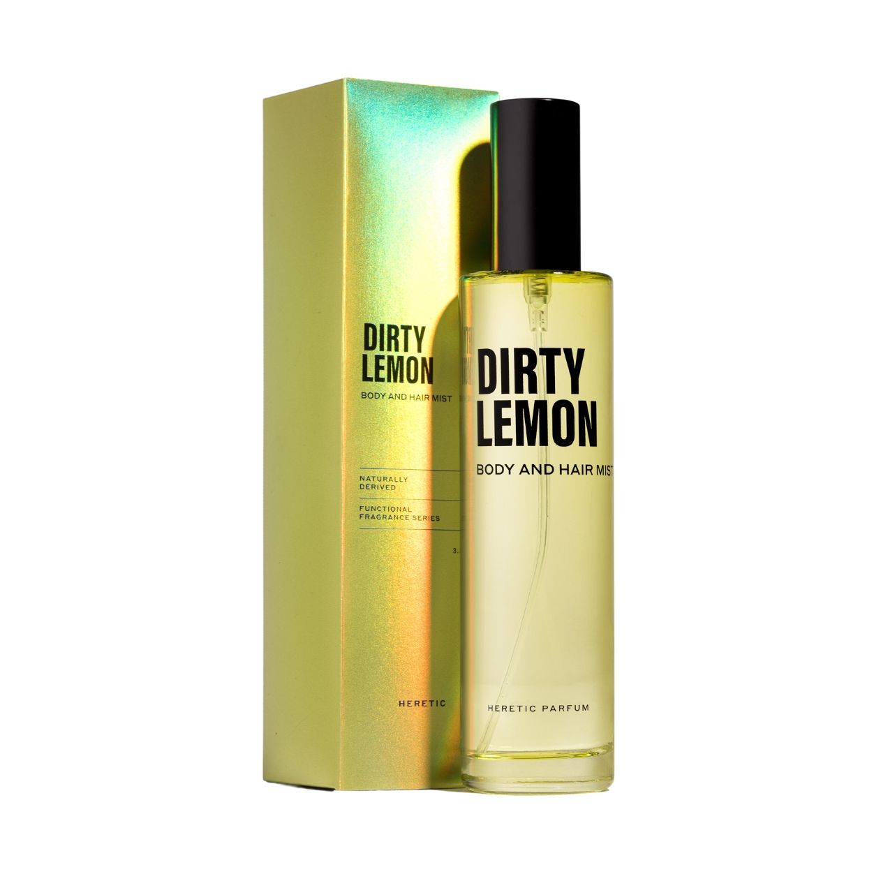 Image of the Heretic Dirty Lemon Body and Hair Mist box