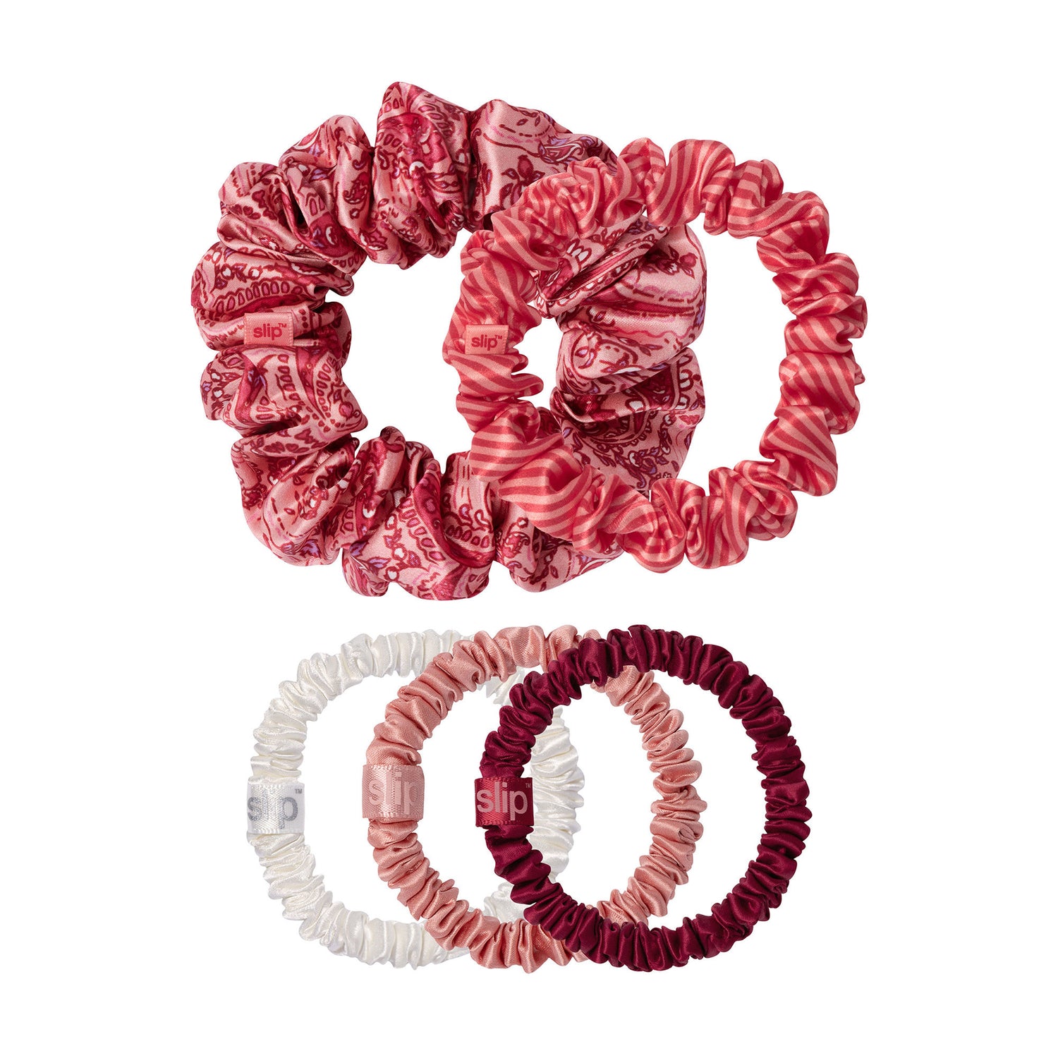 Image of an open Slip Slip Pure Silk Assorted Scrunchies Harriet (Limited Edition)