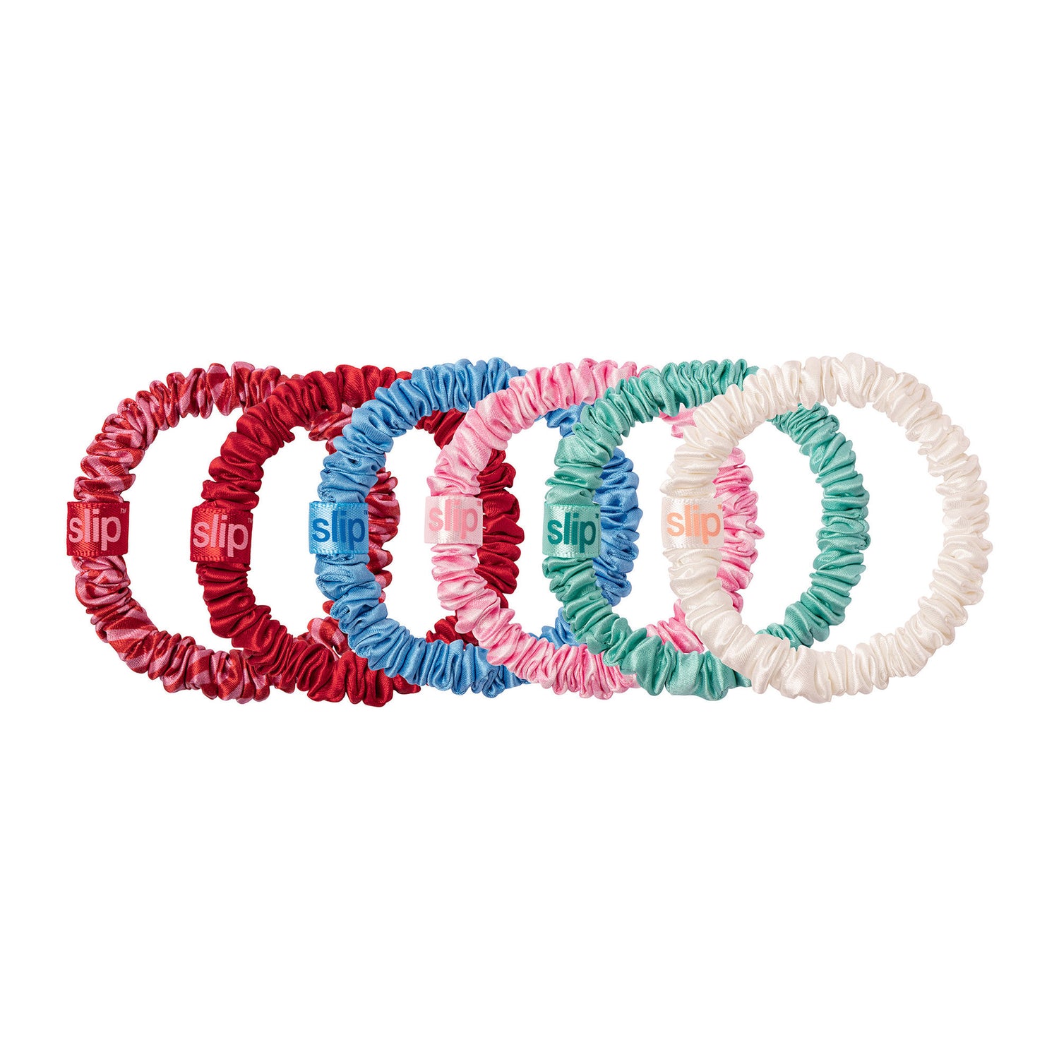 Image of an open Slip Pure Silk Skinny Scrunchies with Complimentary Pouch