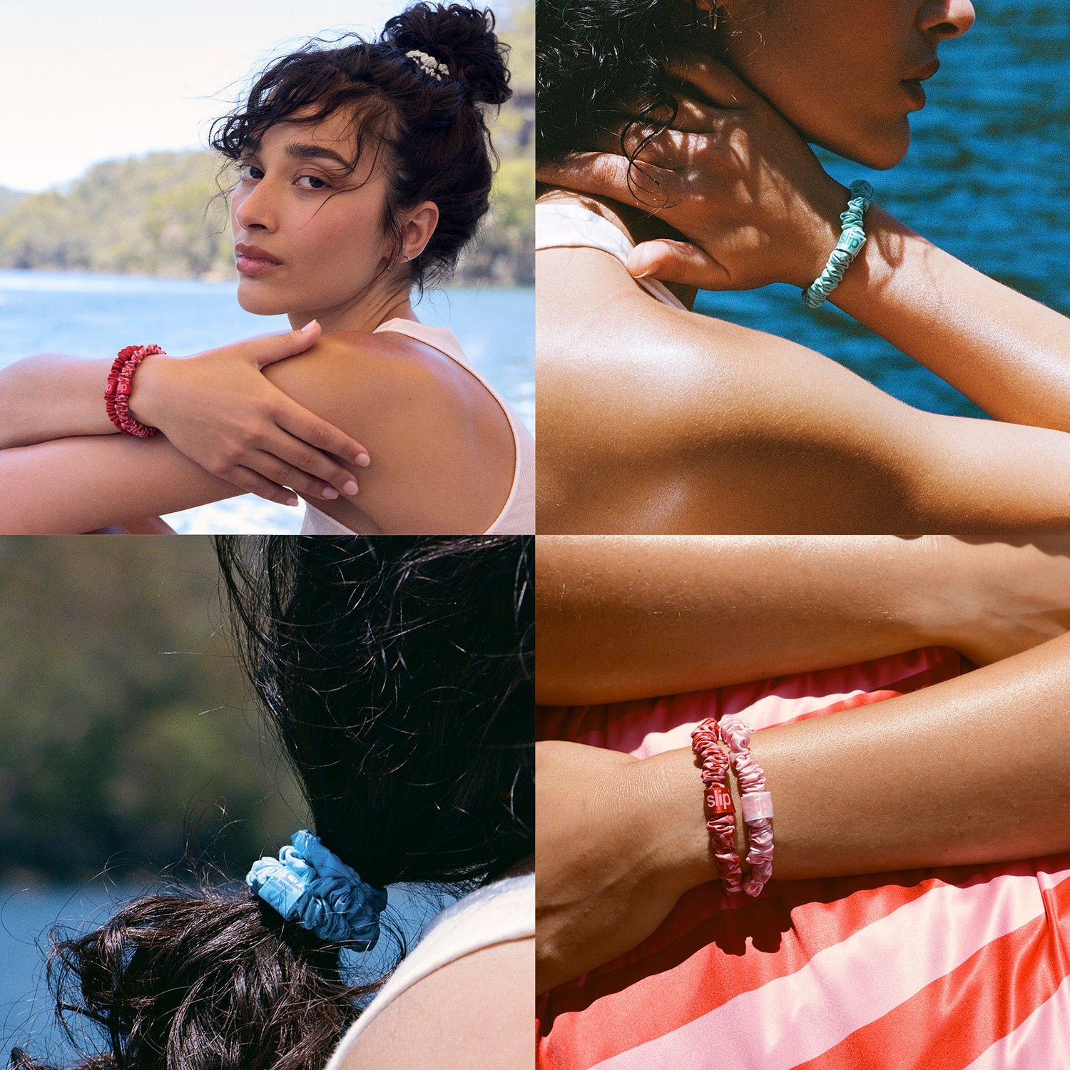 Model image of Slip Pure Silk Skinny Scrunchies with Complimentary Pouch