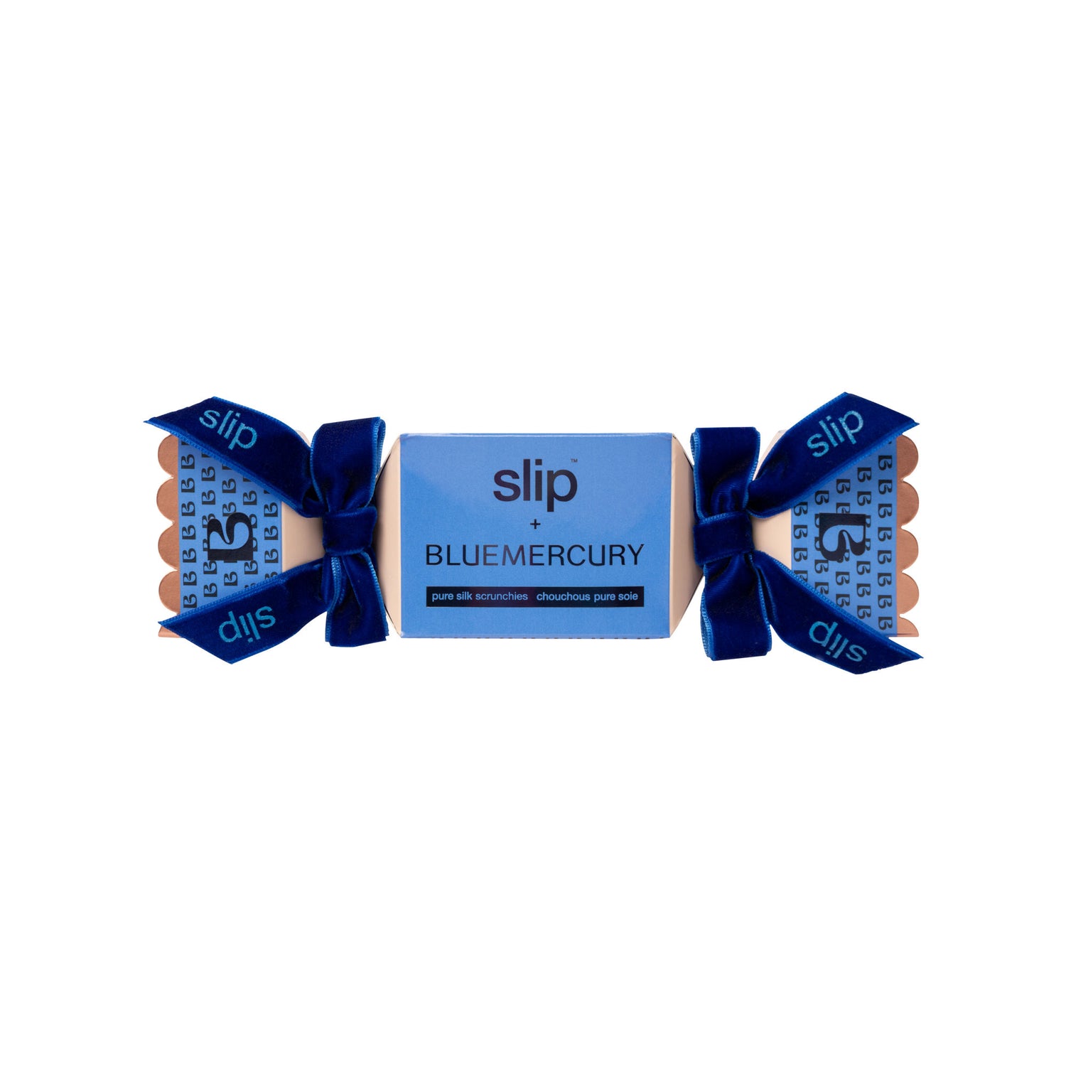 Image of the Slip Slip x Bluemercury Pure Silk Skinny Scrunchie Cracker (Limited Edition) box
