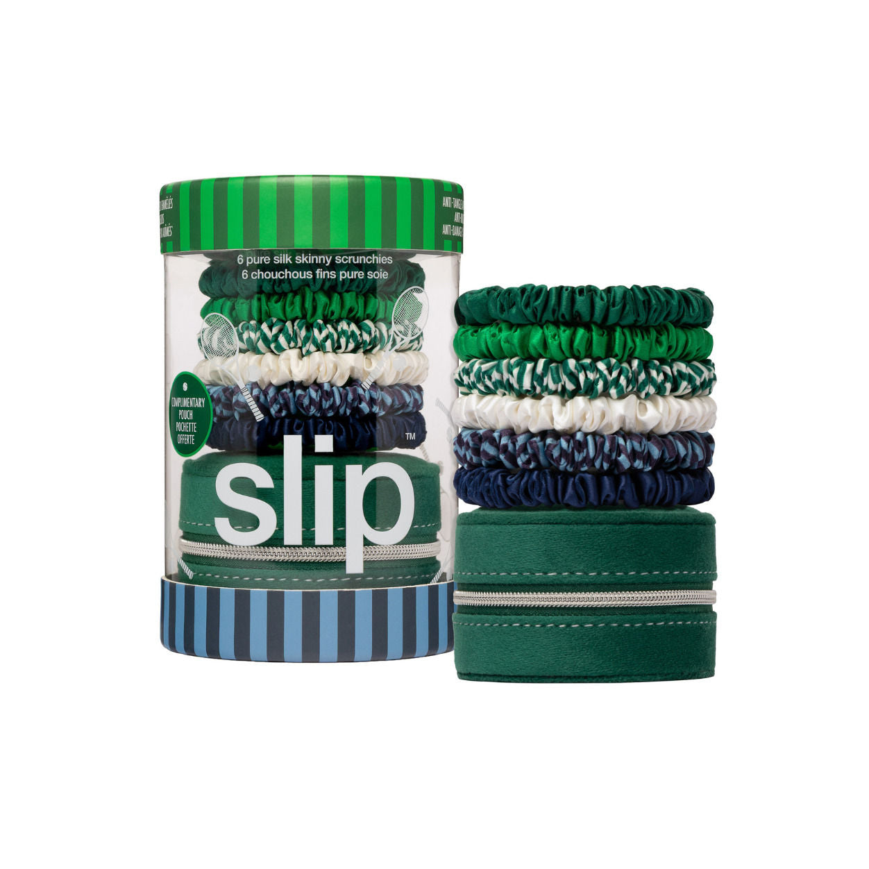 Slip Hair On Point Skinny Scrunchies with Pouch main image