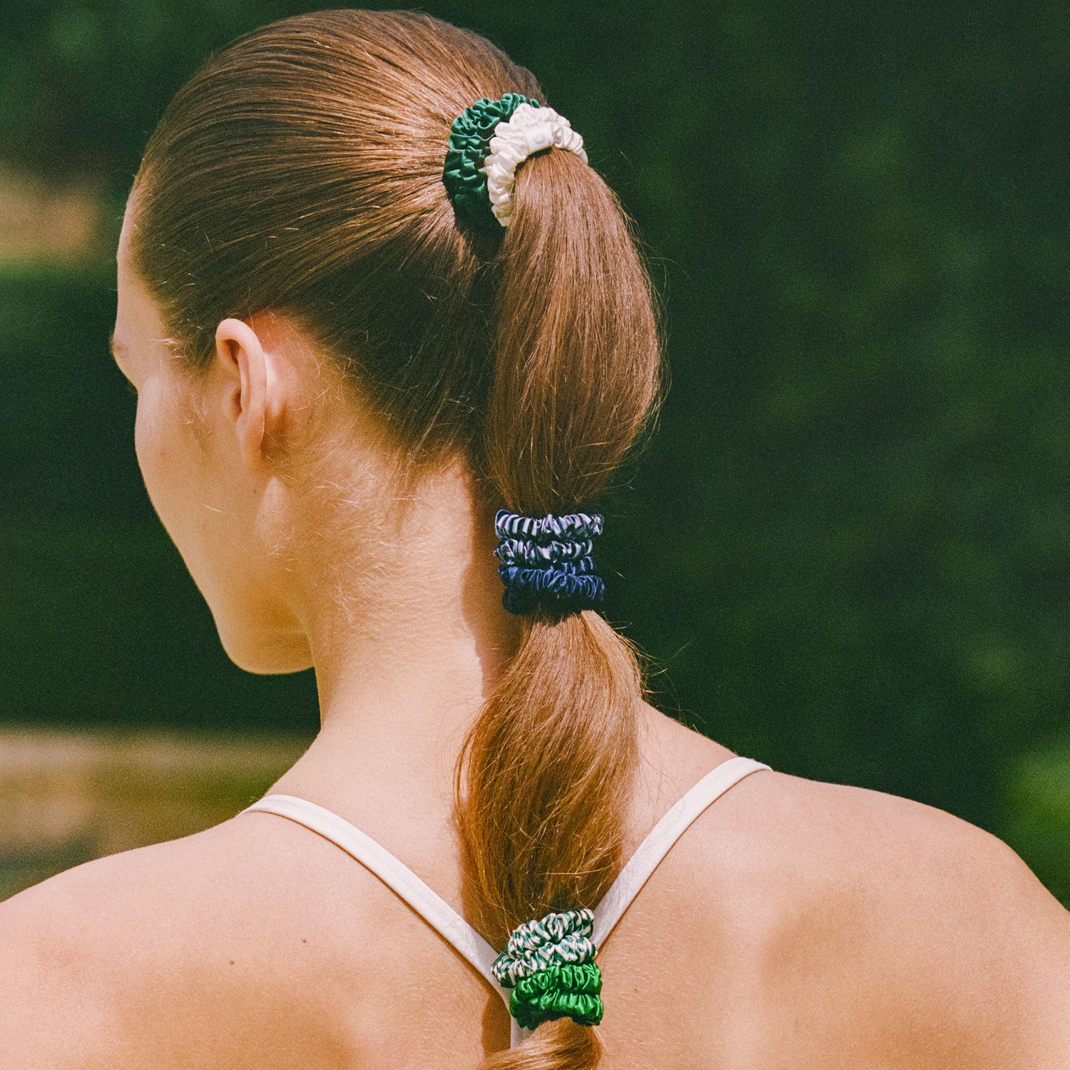 Model image of Slip Hair On Point Skinny Scrunchies with Pouch