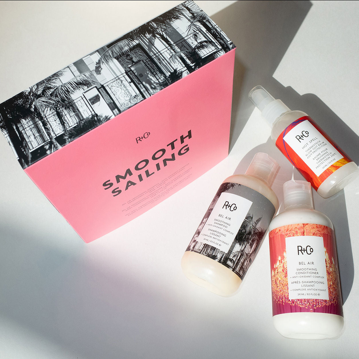 Lifestyle image of R+Co Smooth Sailing Kit