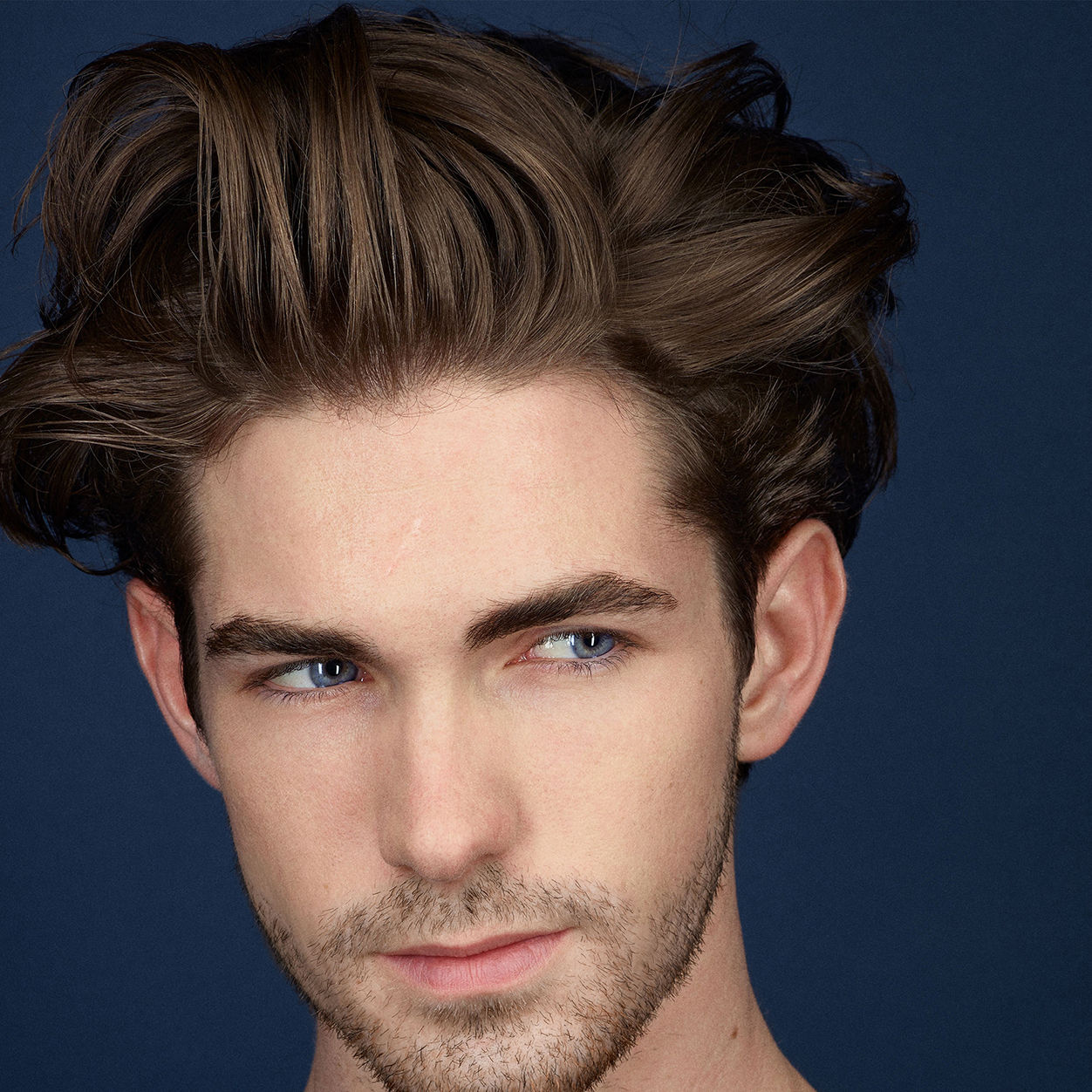 Model image of R+Co Bleu Elastic Styling Pomade