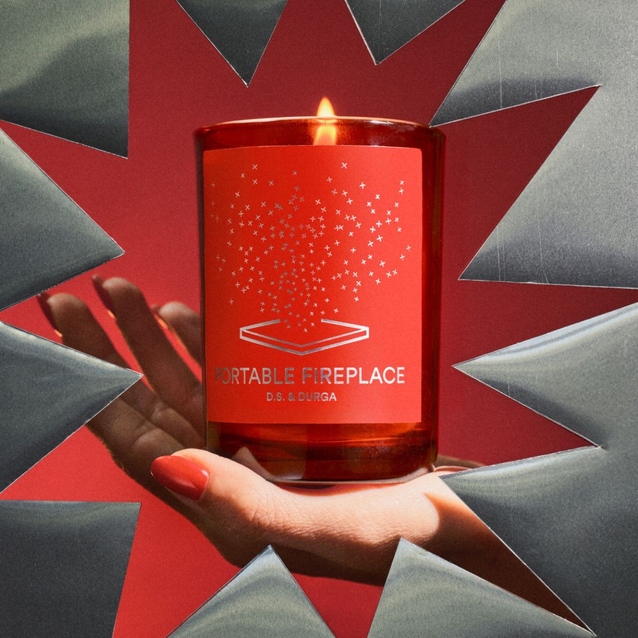 Lifestyle image of D.S. & Durga Portable Fireplace Candle (Limited Edition)