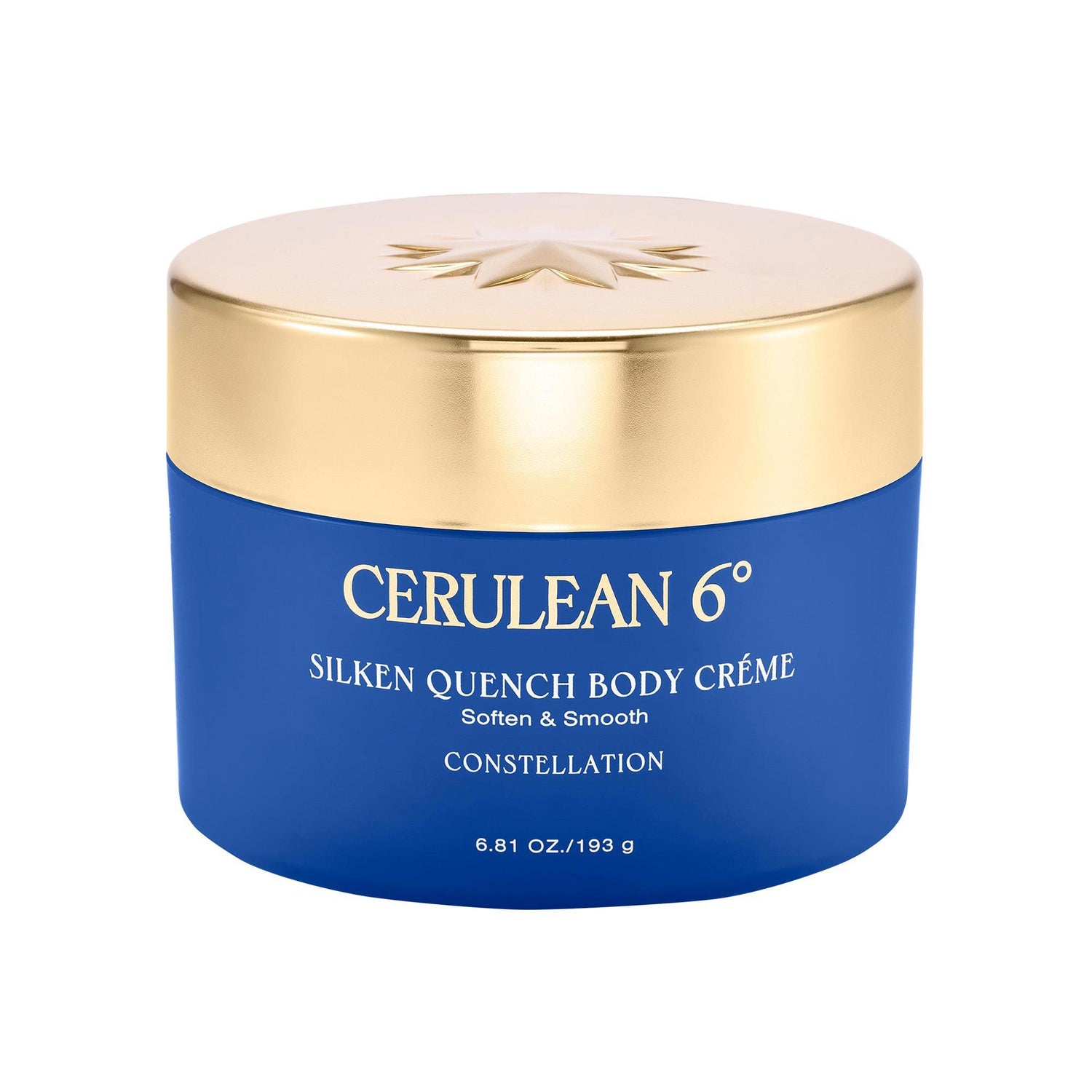 Image of an open Cerulean 6 Silken Quench Body Créme in Constellation