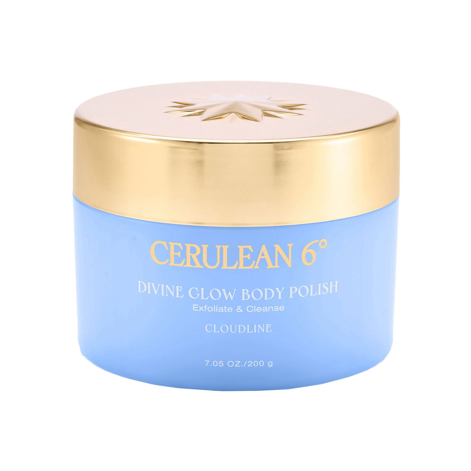 Image of an open Cerulean 6 Divine Glow Body Polish in Cloudline